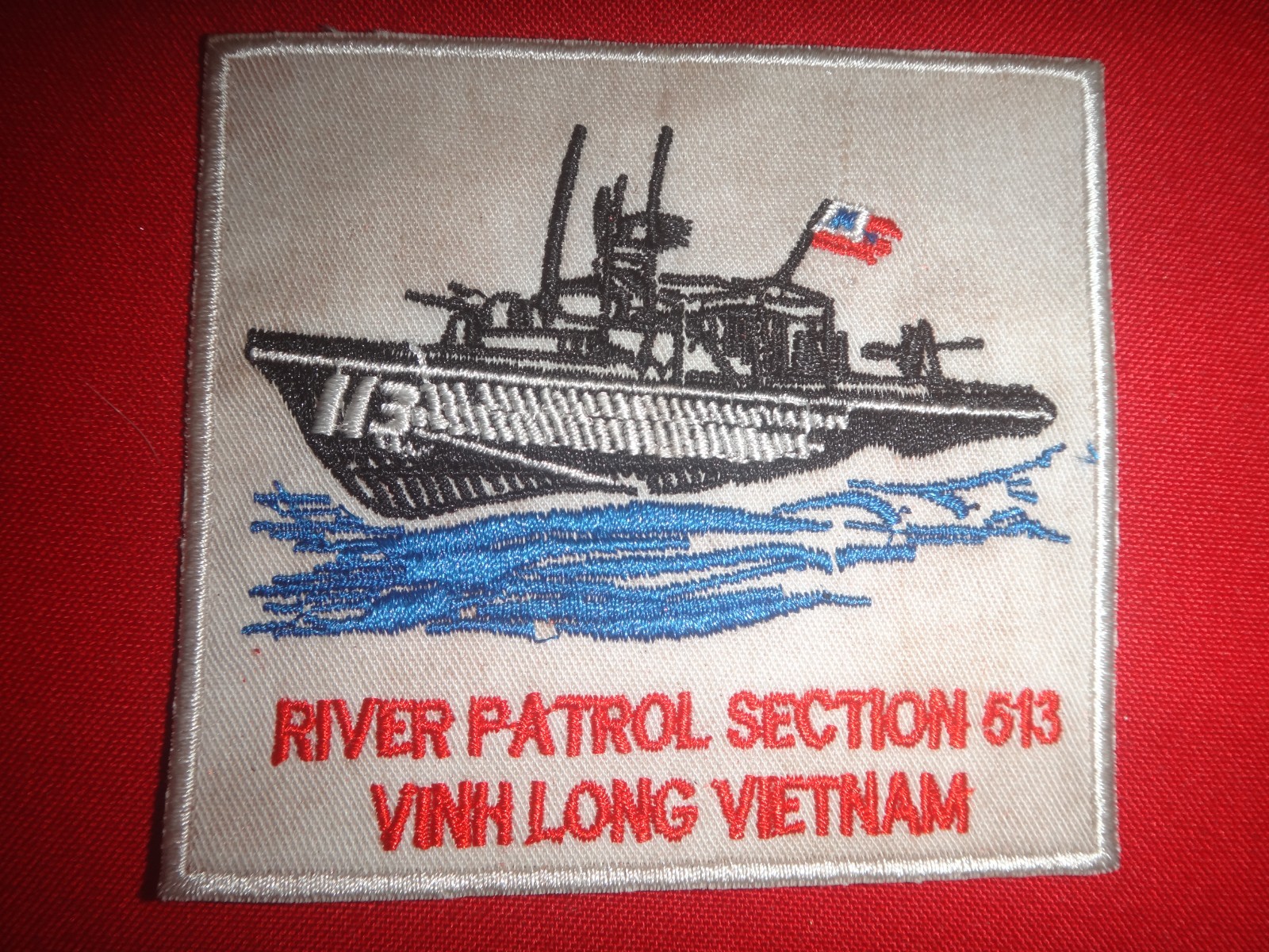 Vietnam War Patch US Navy PBR RIVER PATROL SECTION 513 VINH LONG VIETNAM