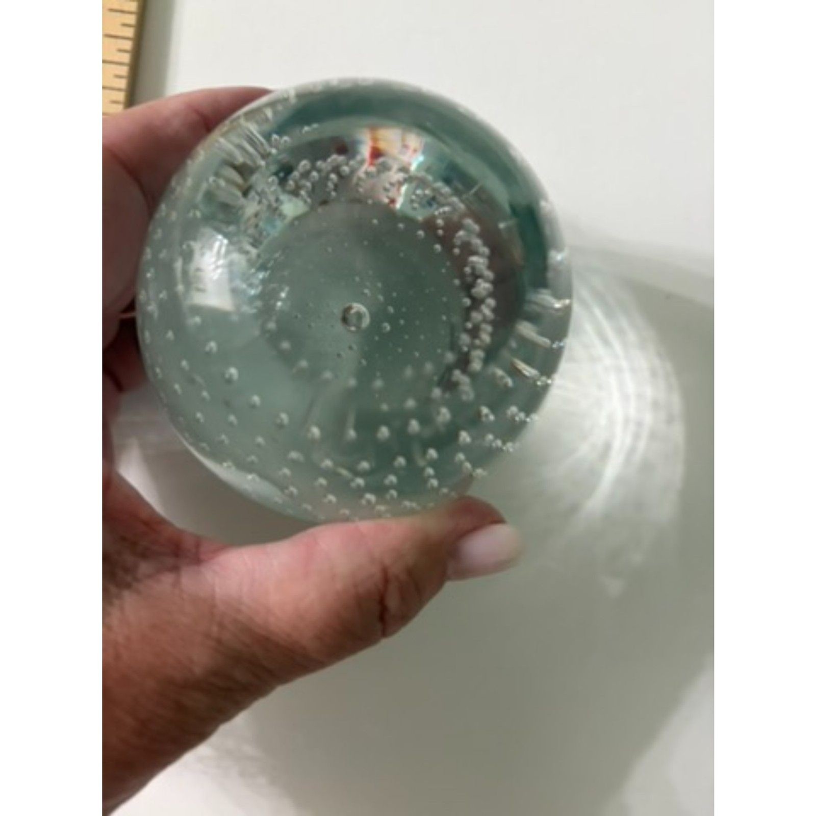 Handblown clear glass egg