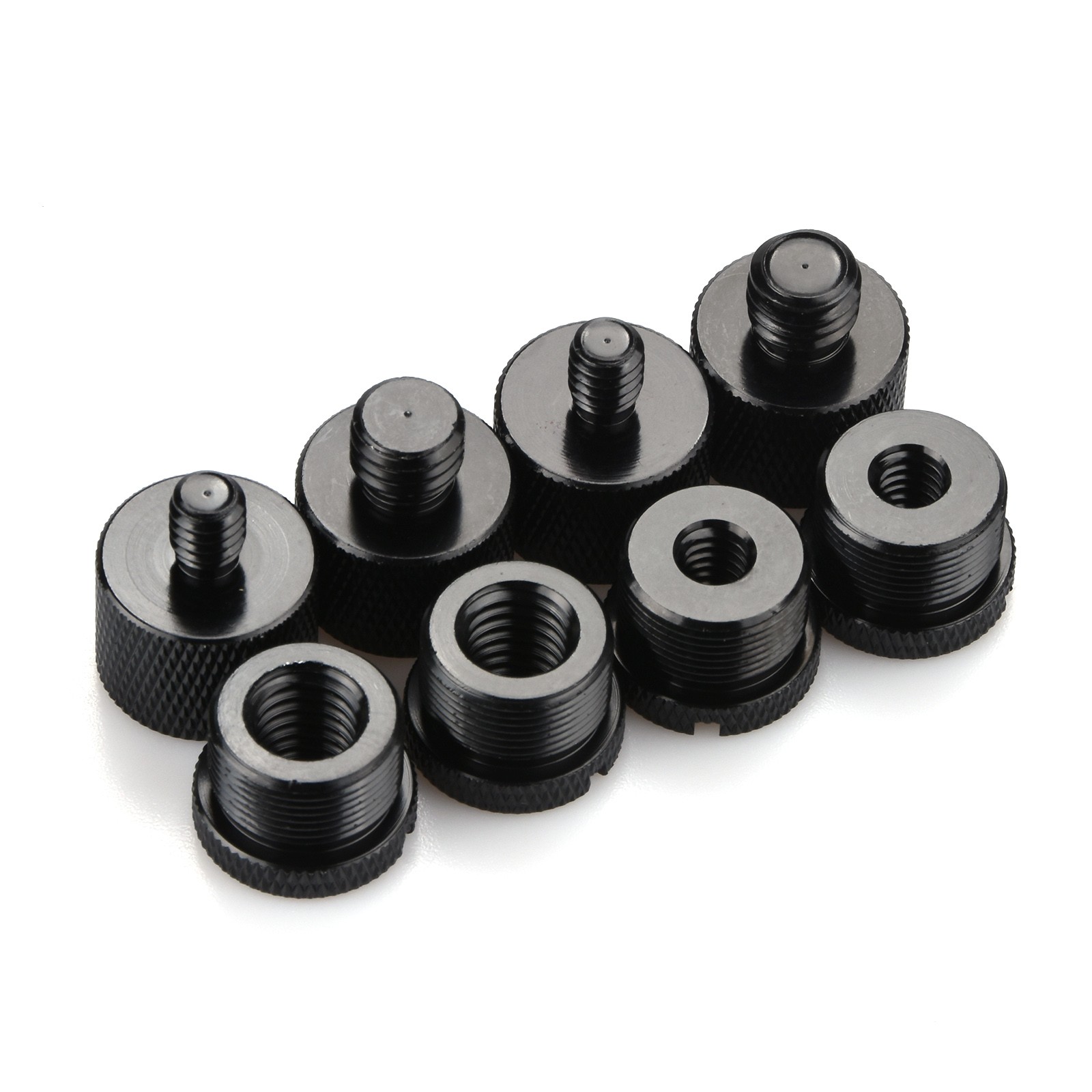 8X Mic Thread Screw Adapter Set 3/8 Female To 5/8 Male, 5/8 Female To 1/4 Male