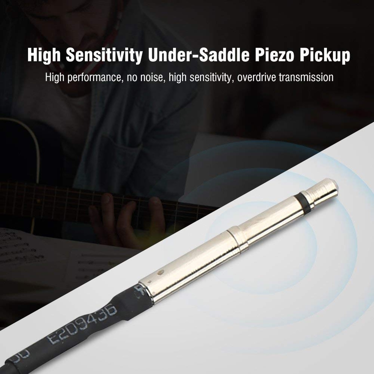 Guitar Piezo Transducer,1Pc High Sensitivity Under Saddle Piezo Pickup with 2...