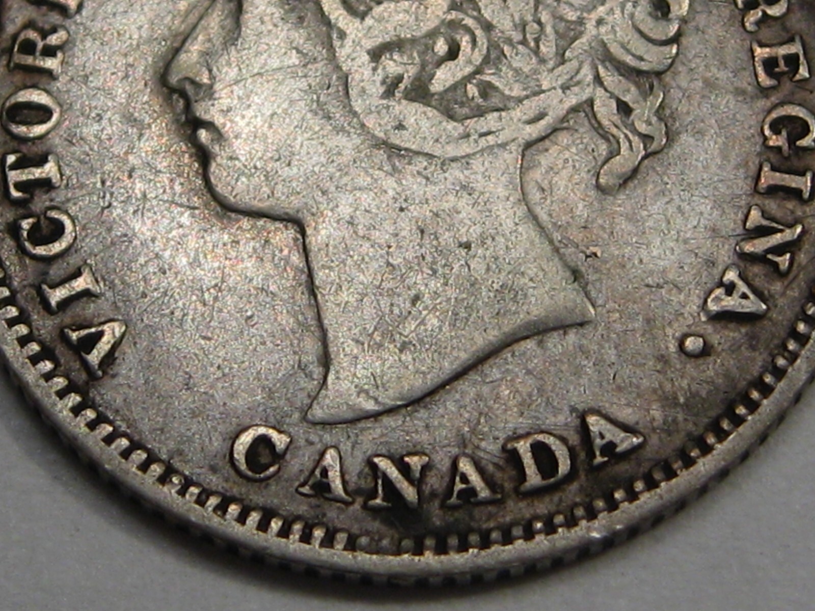 VG/F 1886 Five Cent 5¢ CANADA. #33