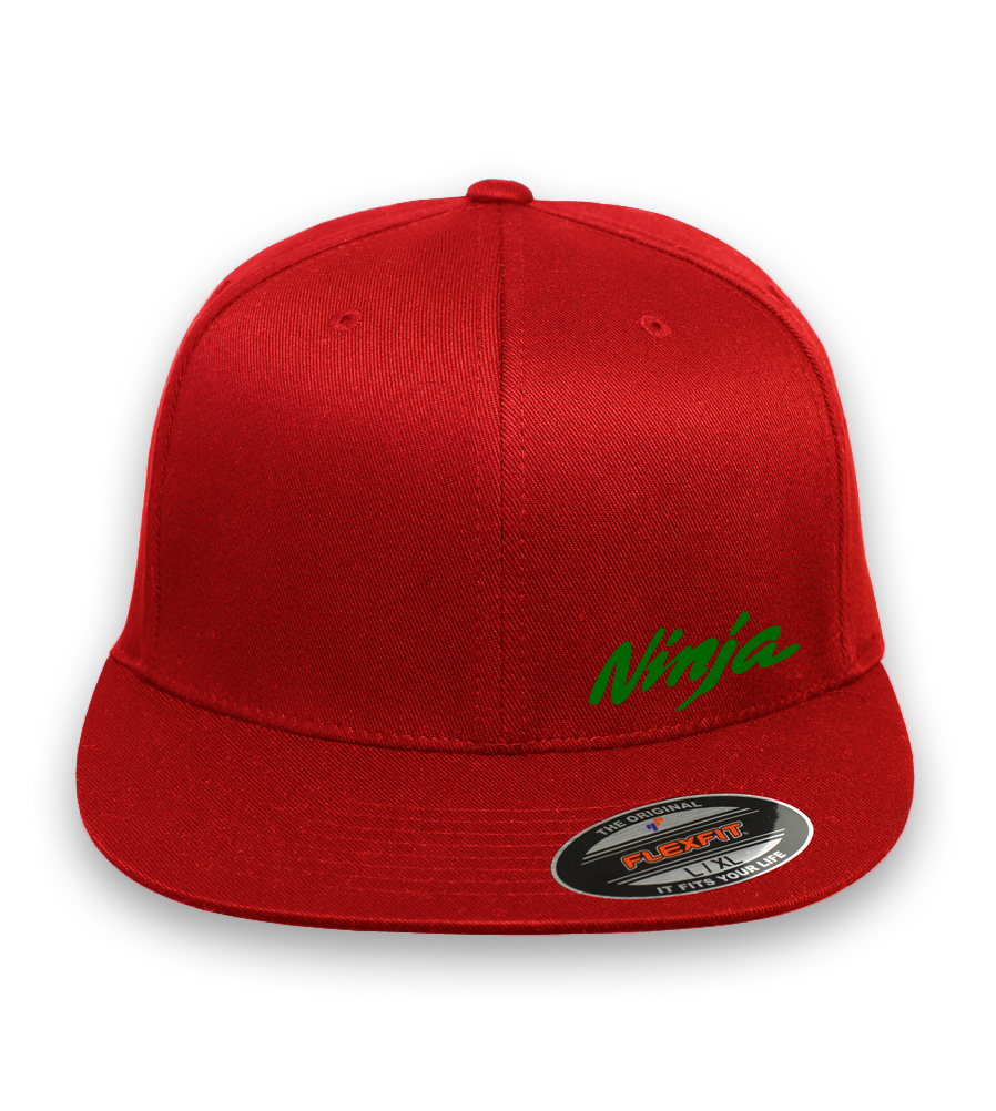 KAWASAKI NINJA MOTORCYCLE CURVED or FLAT BILL FLEXFIT HAT *FREE SHIPPING in BOX*