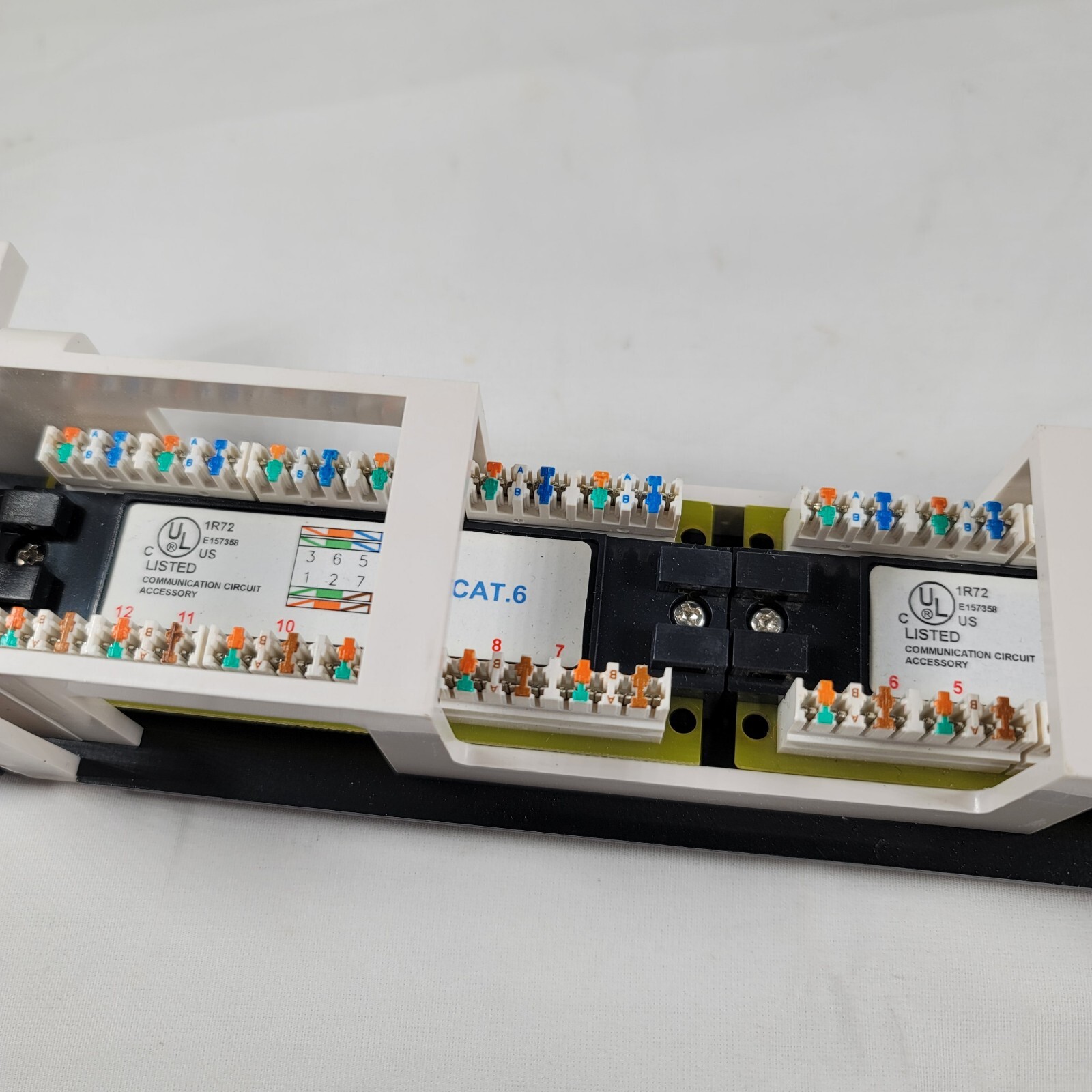 Cat6 UTP 12 Port Network Mini Patch Panel 110 with Surface Wall Mount Bracket