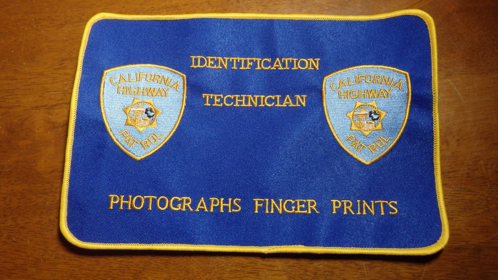 CALIFORNIA HIGHWAY PATROL PHOTOGRAPH FINGERPRINT VINTAGE OBSOLETE SHOULDER PATCH