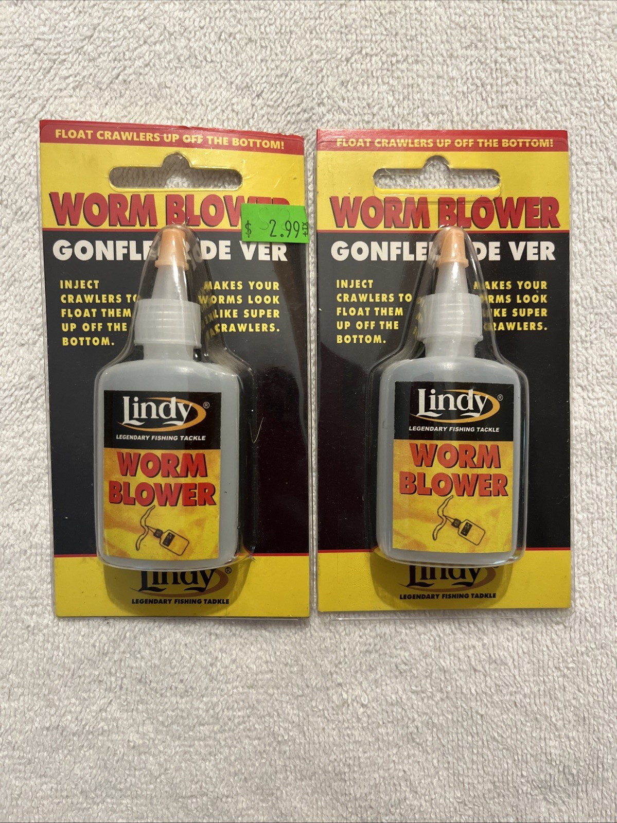 2 Lindy Worm Blower Nightcrawler Worm Blowing Tools Walleye Fishing Accessory 🔥