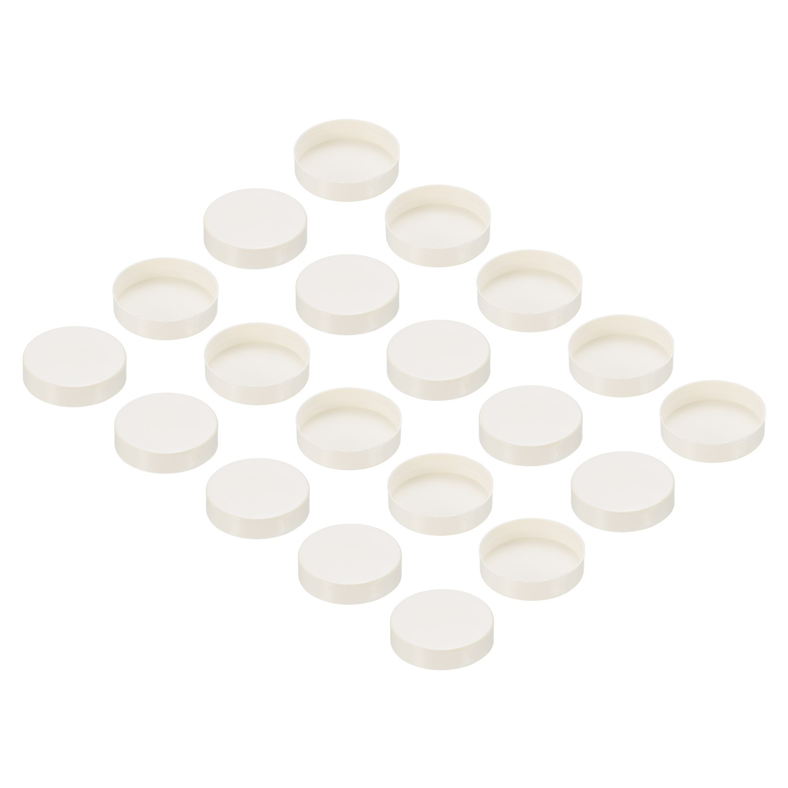 50mm ID Pipe End Caps, 20 Pack Round Tubing Insert Pipe Cover, White