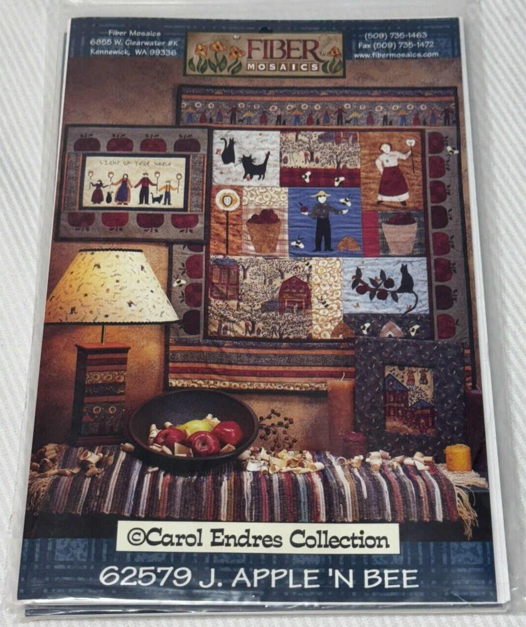 QUILTING / SEWING PATTERN  62579 J. APPLE 'N BEE BY FIBER MOSAICS