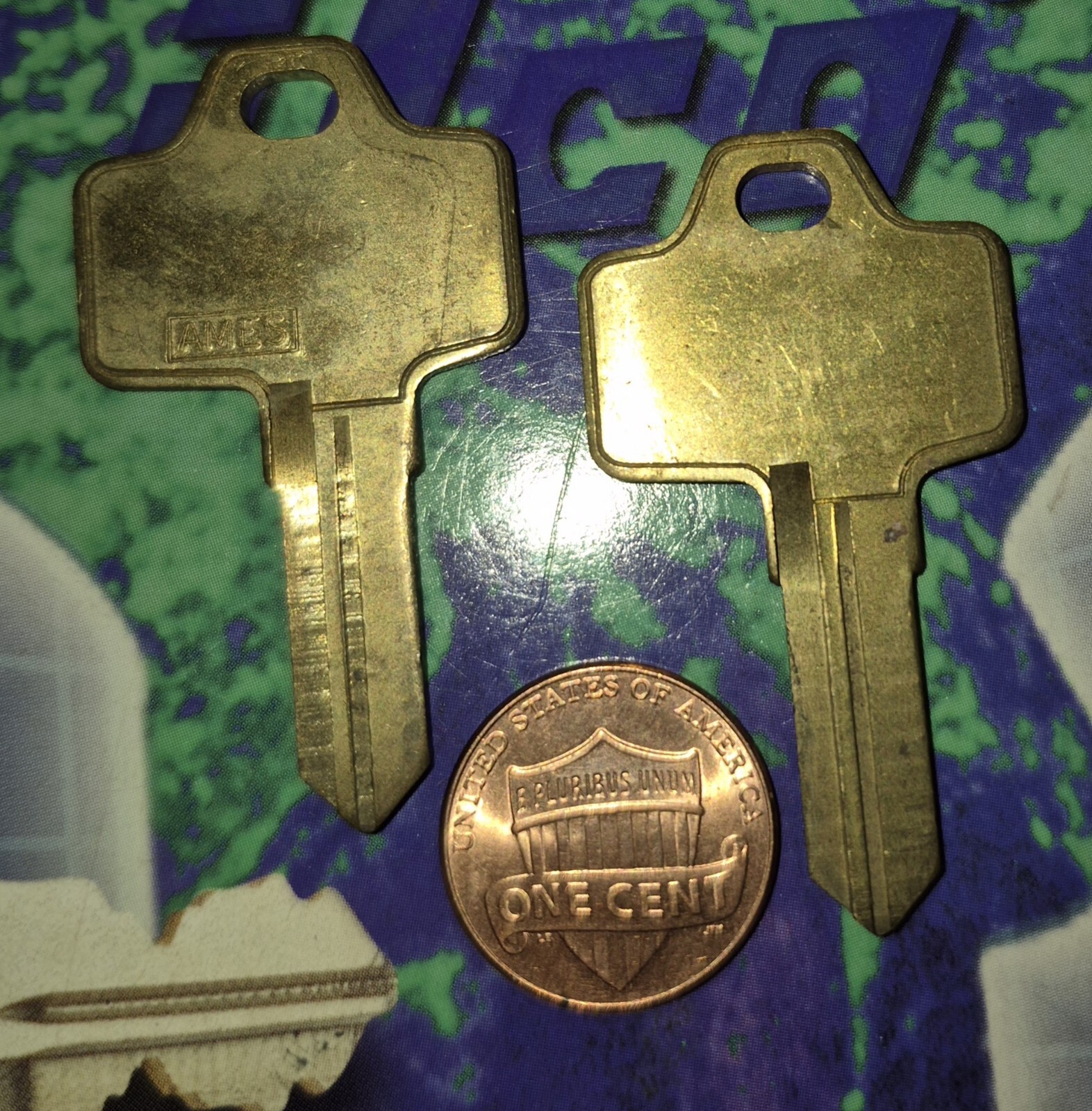 Ames Lock Obsolete Vintage Key Blank.