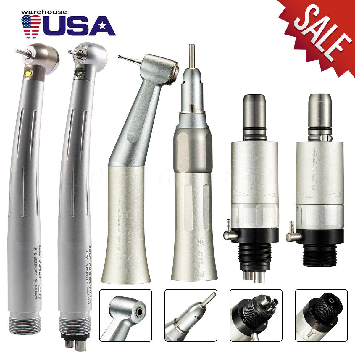 Yabang Dental E-generator LED High Speed/Slow Low Speed Handpiece 2/4 Hole