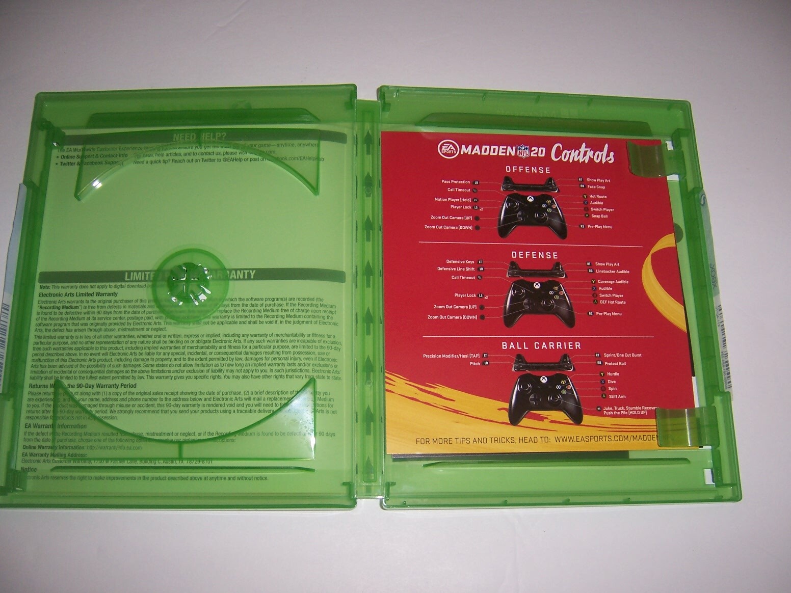 Replacement Original Box Case Microsoft Xbox One XB1 for MADDEN NFL 20 *NO DISC*