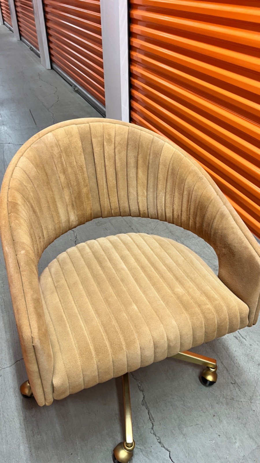 CB2 CHANNEL SUEDE HOME OFFICE CHAIR