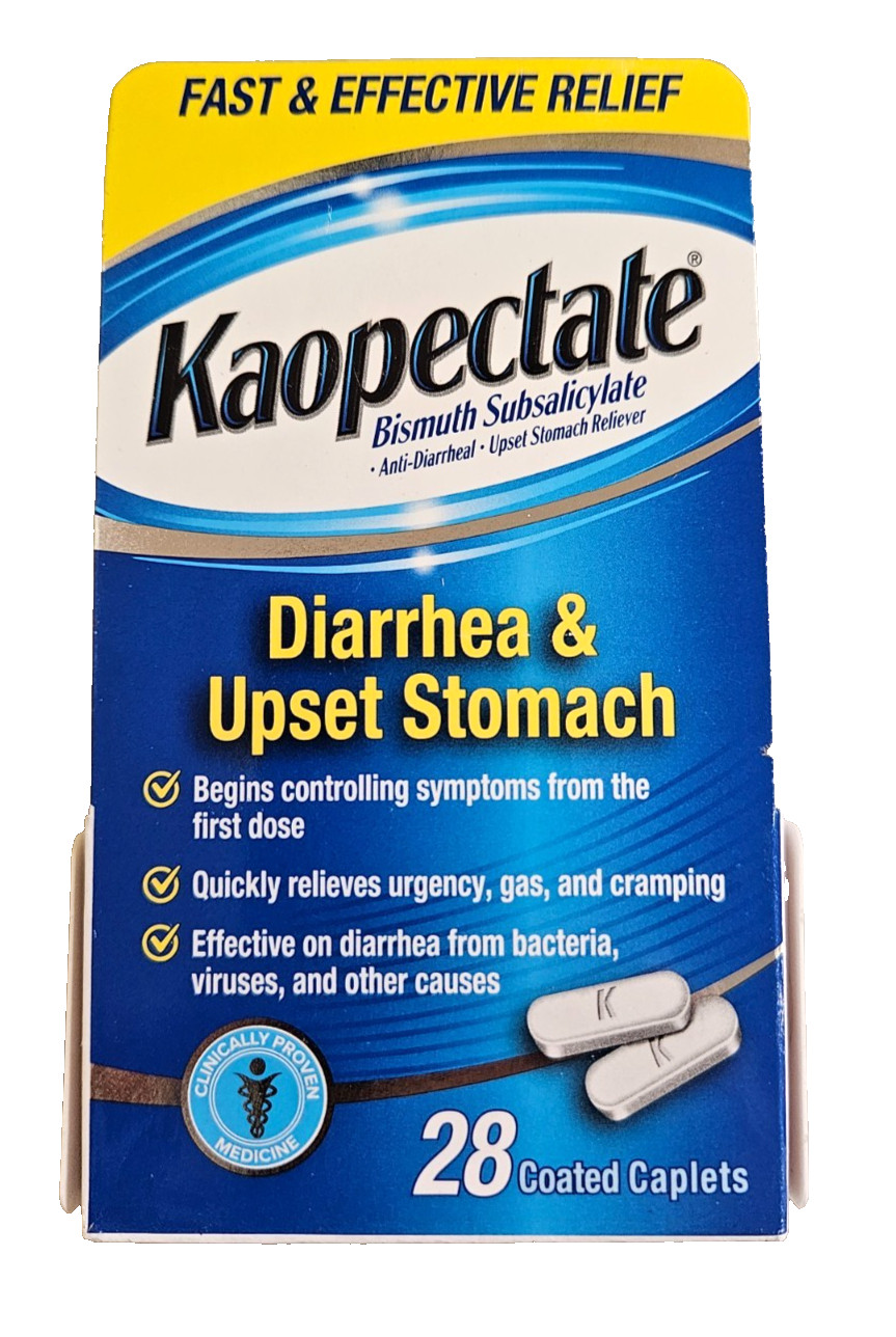 Kaopectate DIARRHEA & UPSET STOMACH Caplets 28ct ^^