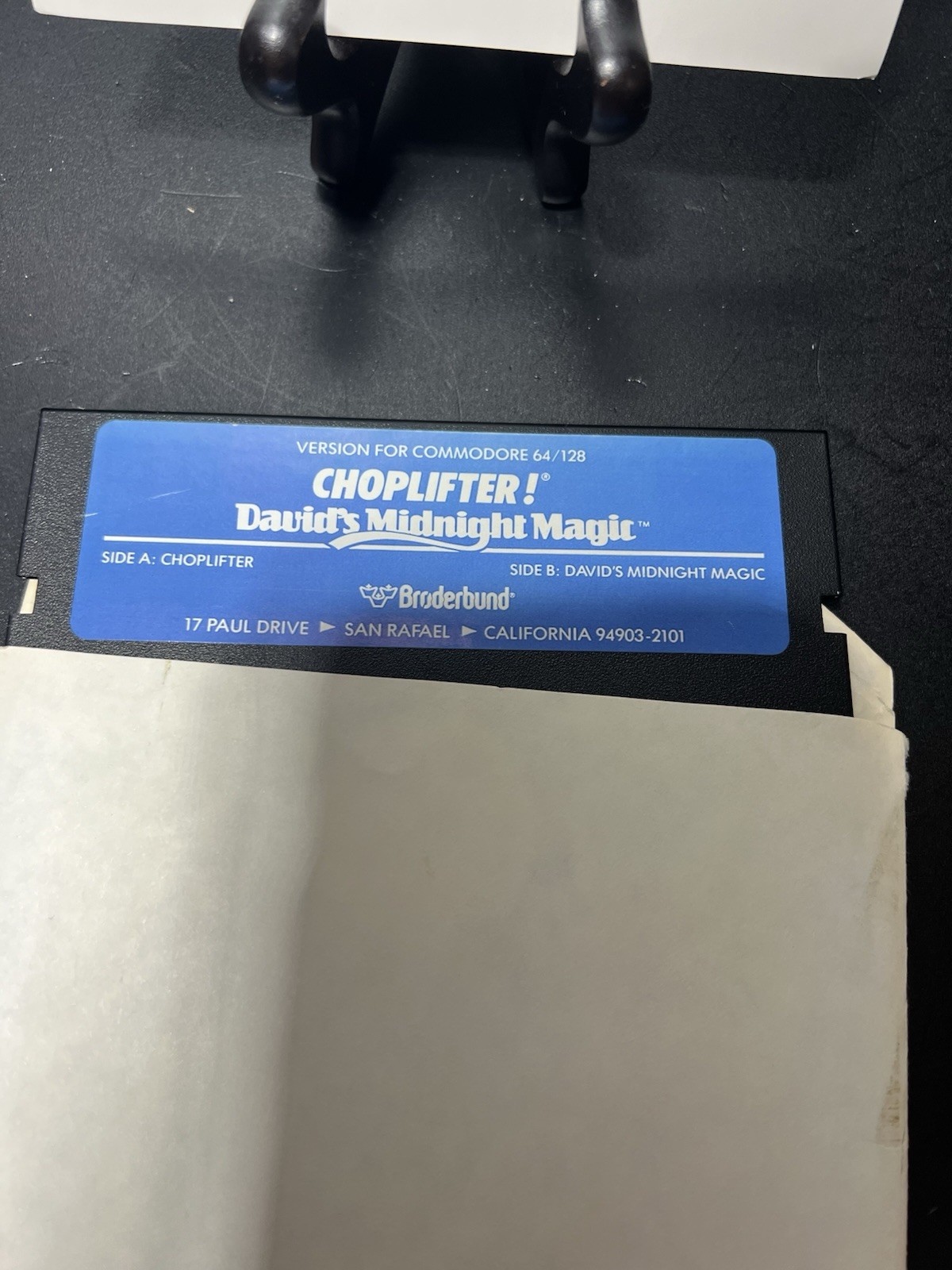 Choplifter & David's Midnight Magic Commodore 64 5.25 Disk/Manual Vtg Broderbund