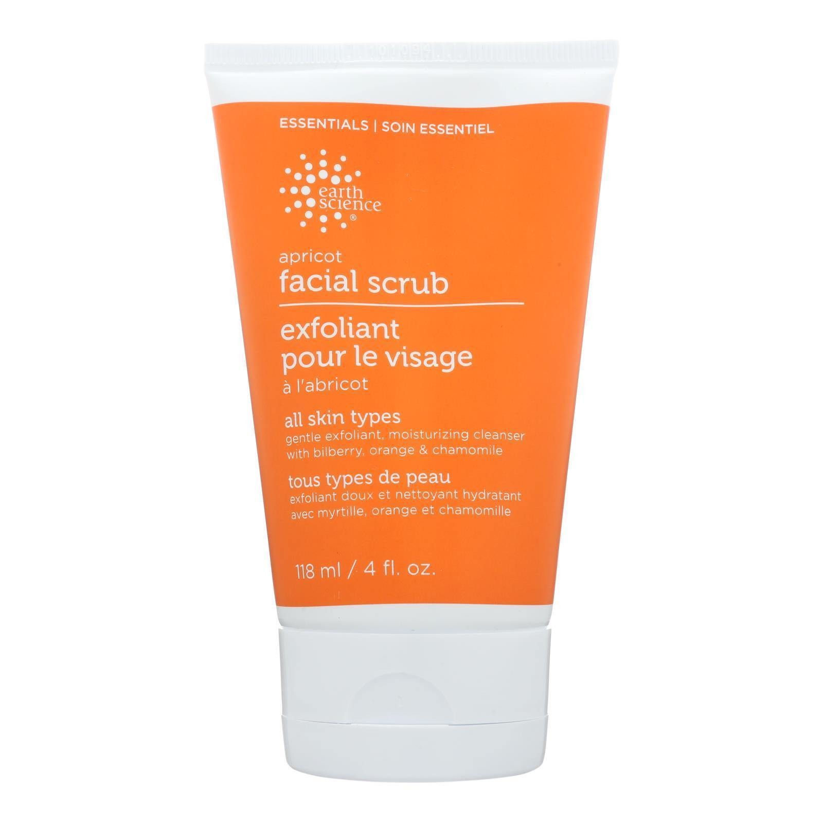 Earth Science Apricot Facial Scrub for All Skin Type 118 mL 4 Fluid Ounce