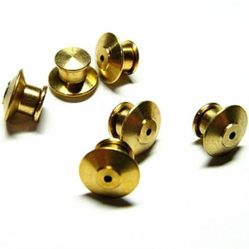 Qty 10-100 Locking Flathead Lapel Pin Back Clutch Clasp Fastener