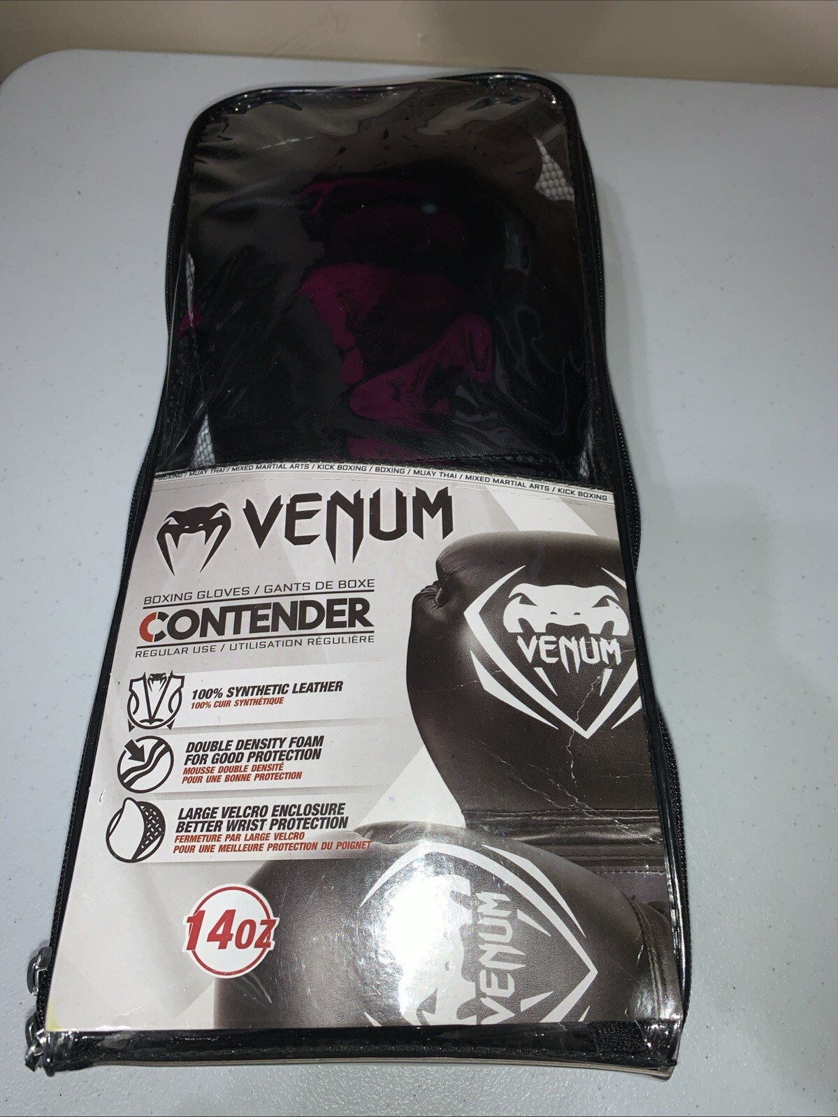 VENUM Contender Boxing Gloves 14oz - Black (Brand New)