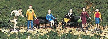 Bachmann 42339 HO Scale Figures People at Leisure pkg(6)