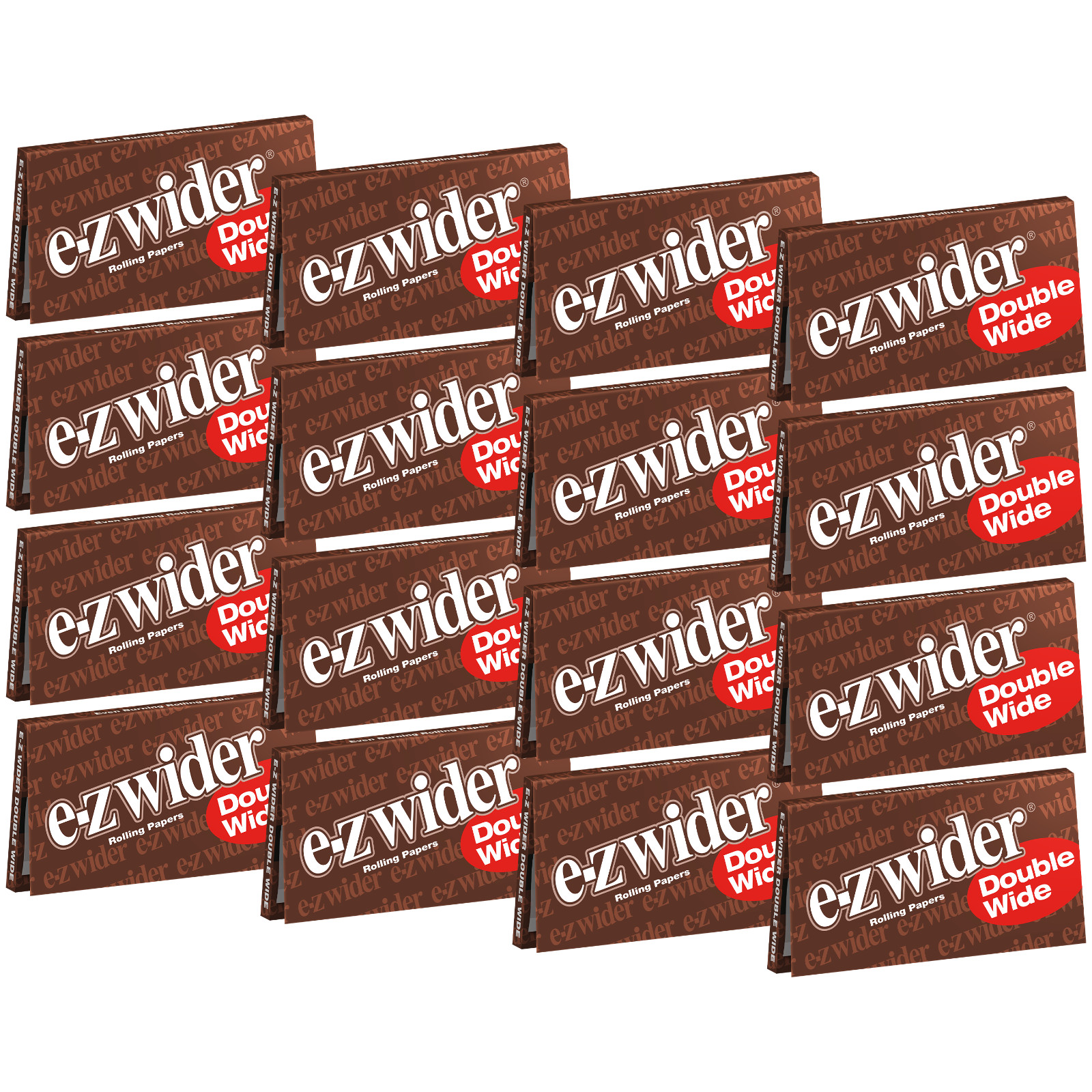 EZ WIDER Rolling Paper Double Wide Cigarette Papers 384 Leaves (16 Booklets)