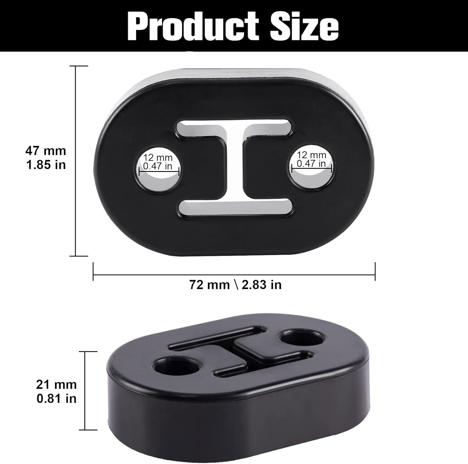 4pcs Rubber Exhaust Hanger, Muffler Exhaust System, Heavy Insulator Support