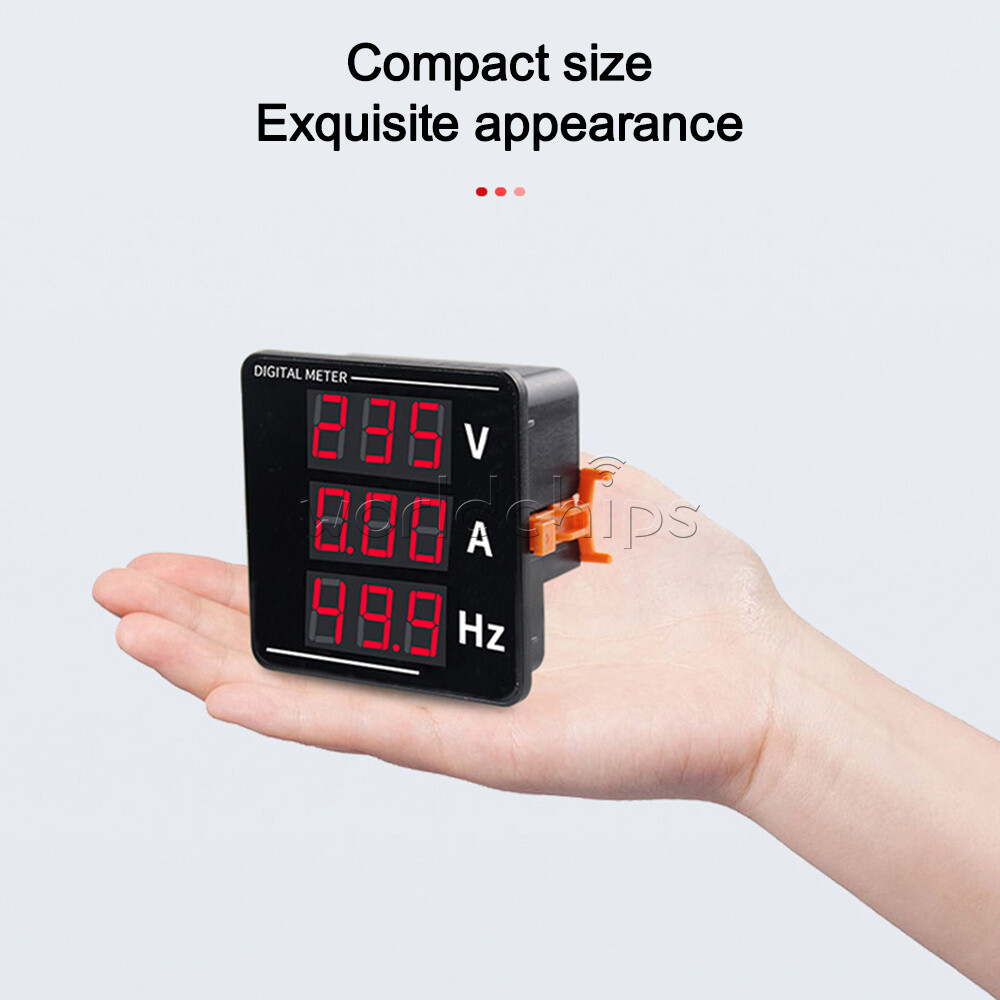 AC50-500V Voltage Current Frequency Meter Digital LED Voltmeter Ammeter AC0-120A