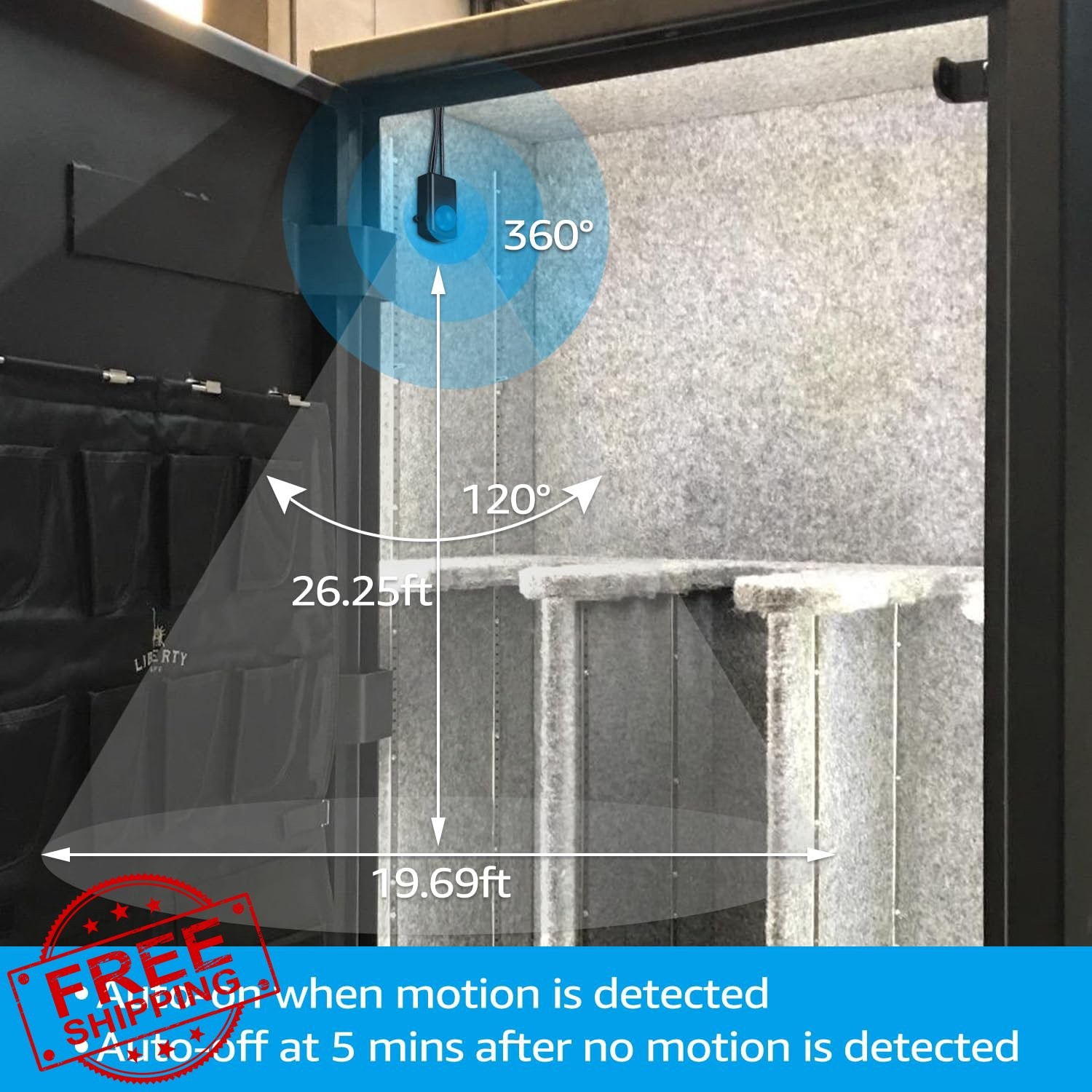 TORCHSTAR LED Safe Lighting Kit 6x 12" Bars Motion Sensor 5000K