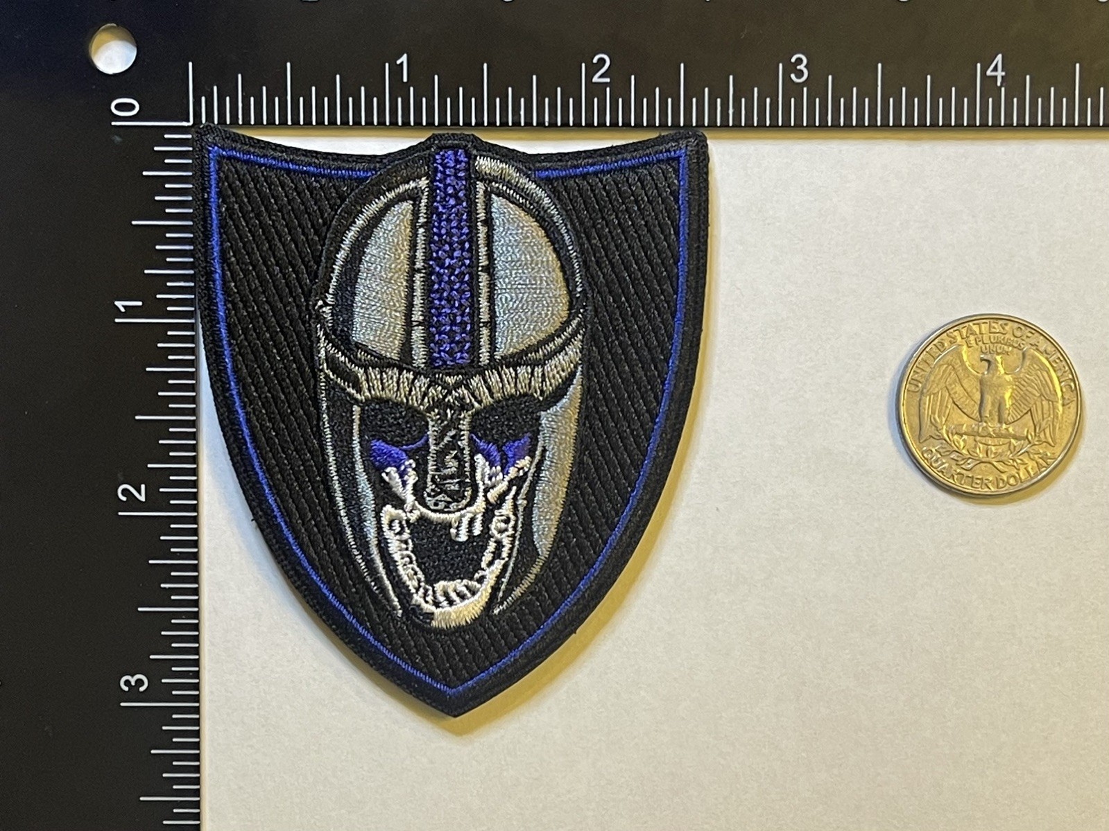 Blue Line Viking Tactical Morale Patch, Modern Arms Patch, Embroidered