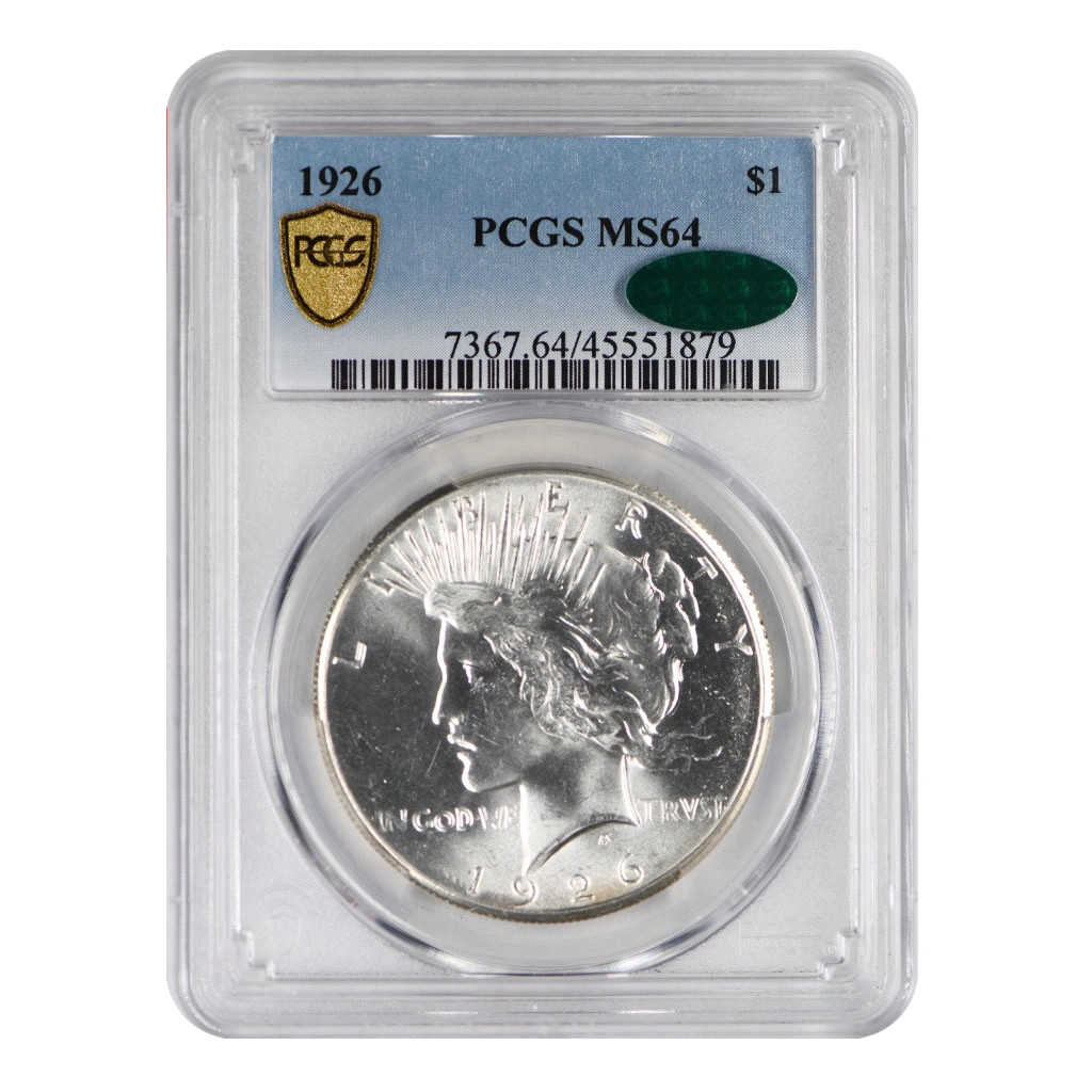1926 Peace Silver Dollar PCGS MS-64 CAC