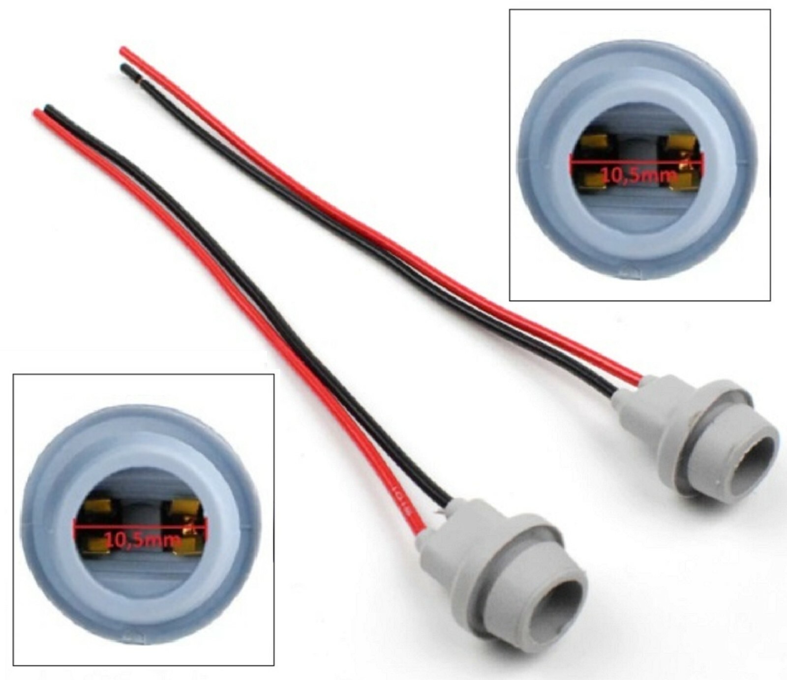Universal Pigtail Wire Female Socket 912 Harness Interior Cargo Trunk Light Bulb
