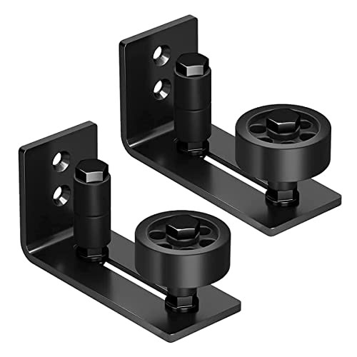2pcs Adjustable Floor Guide for Sliding Barn Door Bottom,8 Assemble Setup