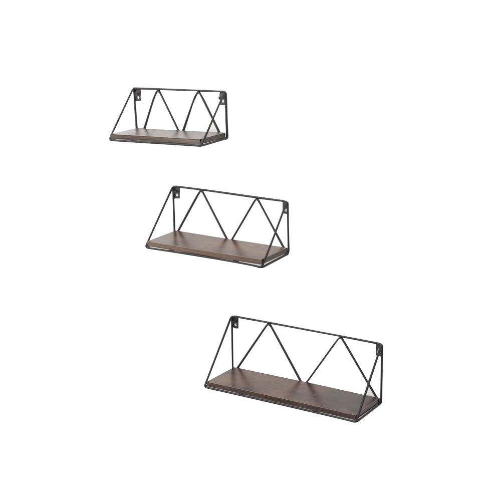 Azl1 Life Concept Coral Flower Floating Wall Shelves Set Of 3 Rustic