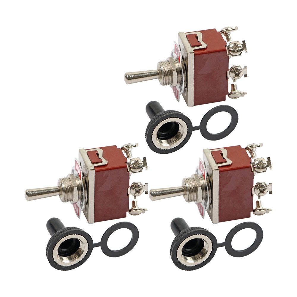 3X Heavy Duty DPDT ON/OFF/ON Toggle Switch 20A 125V/15A 250V Screw Terminals