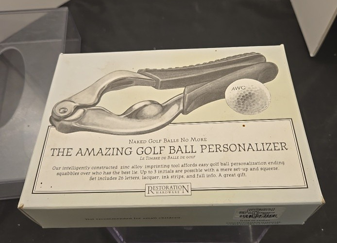 The Amazing Golf Ball Personalizer by Restoration Hardware