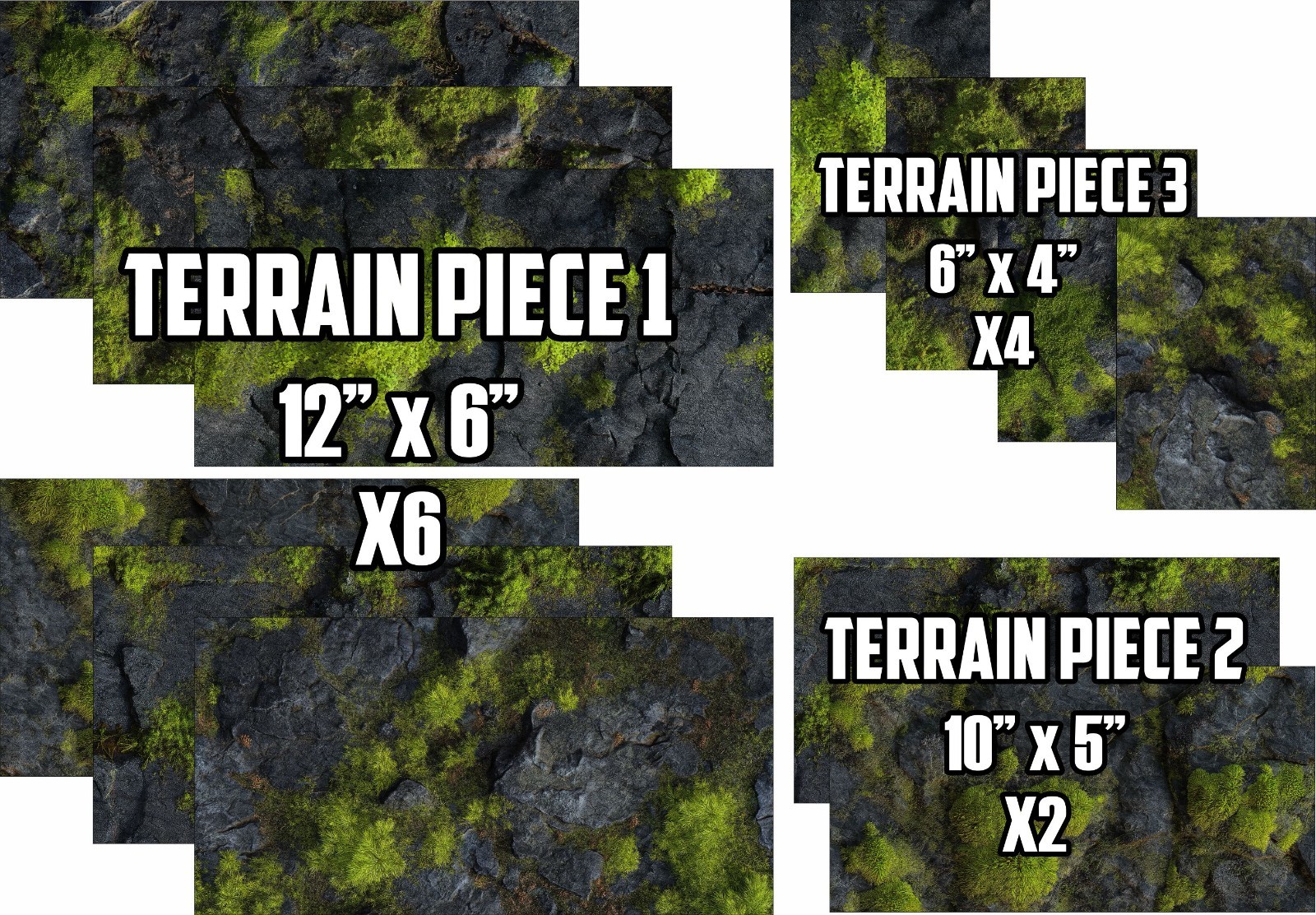 Neoprene Terrain Mats - Mossfell - Compatible w/ Warhammer 40K