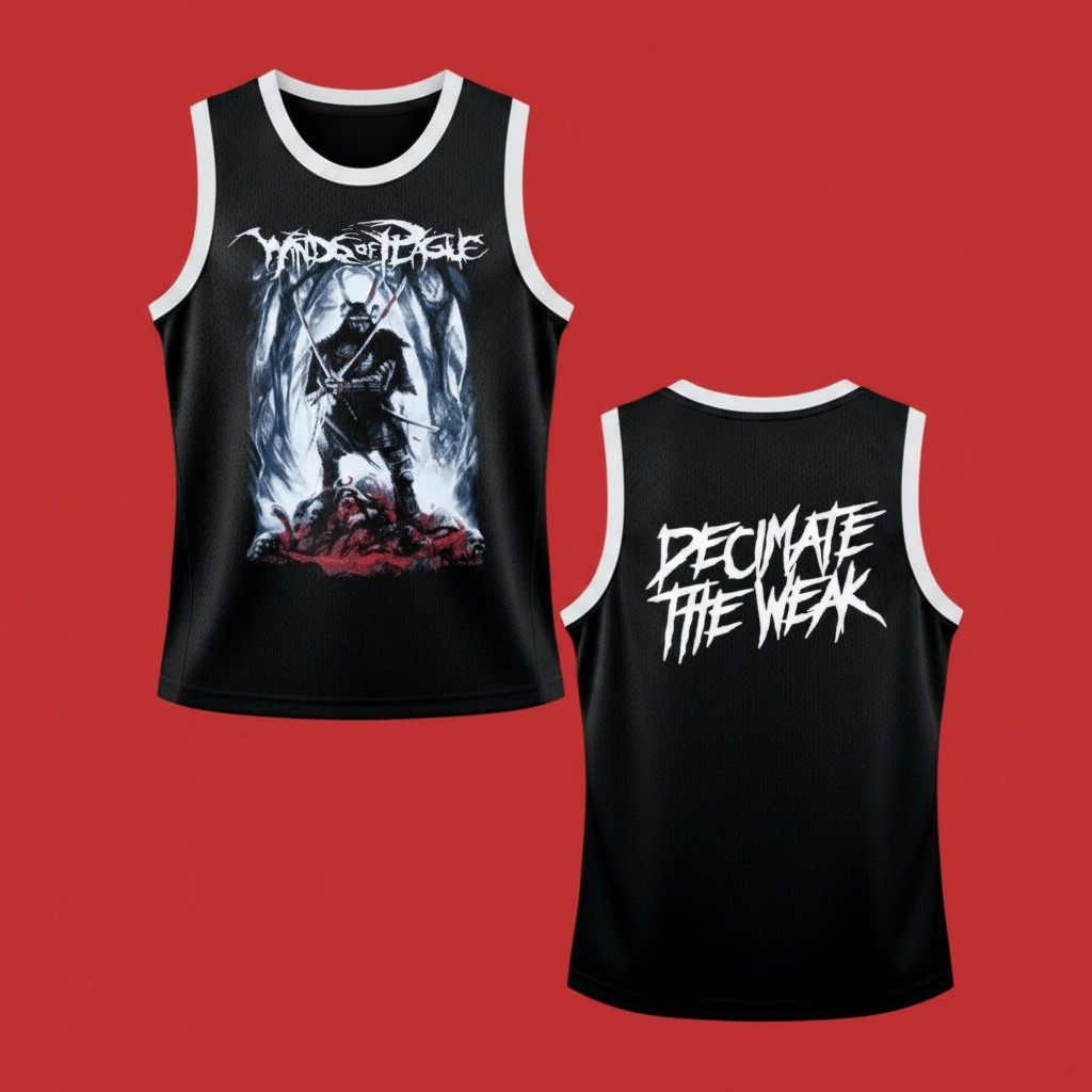 Winds Of Plague Band 2 Sides BASKETBALL JERSEY Black Size S-5XL KN1528