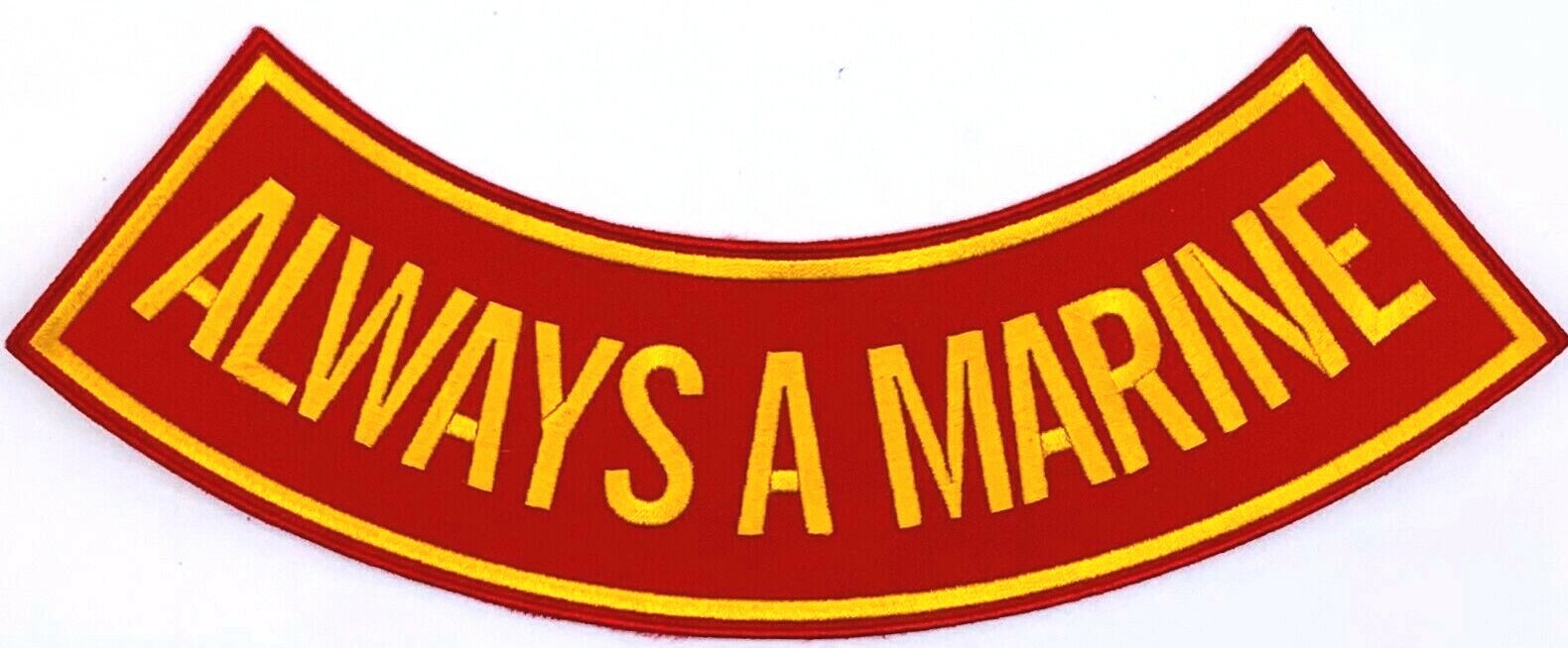 ALWAYS A MARINE MILITARY VETERAN MOTORCYCLE VEST 11" ROCKER PATCH CL-1