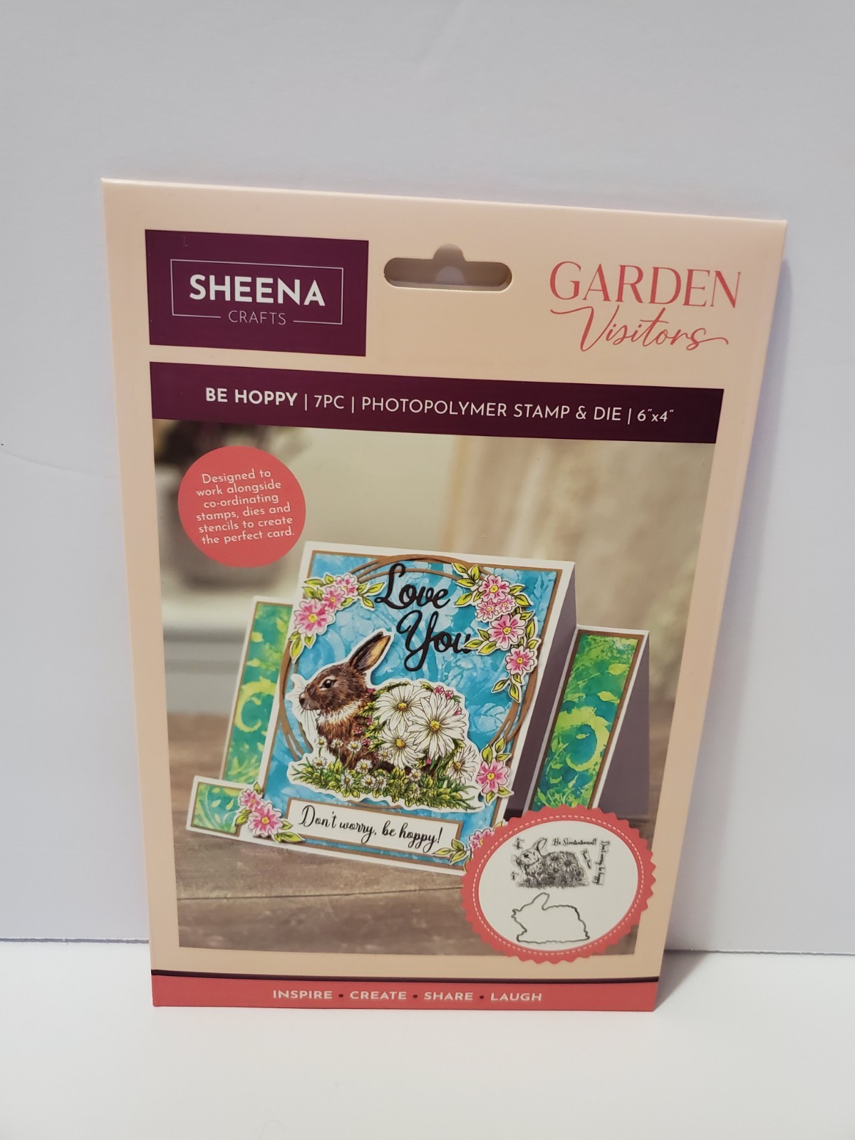 CC2 Crafters Companion Sheena Crafts Be Hoppy Easter Bunny Rabbit Stamp & Dies