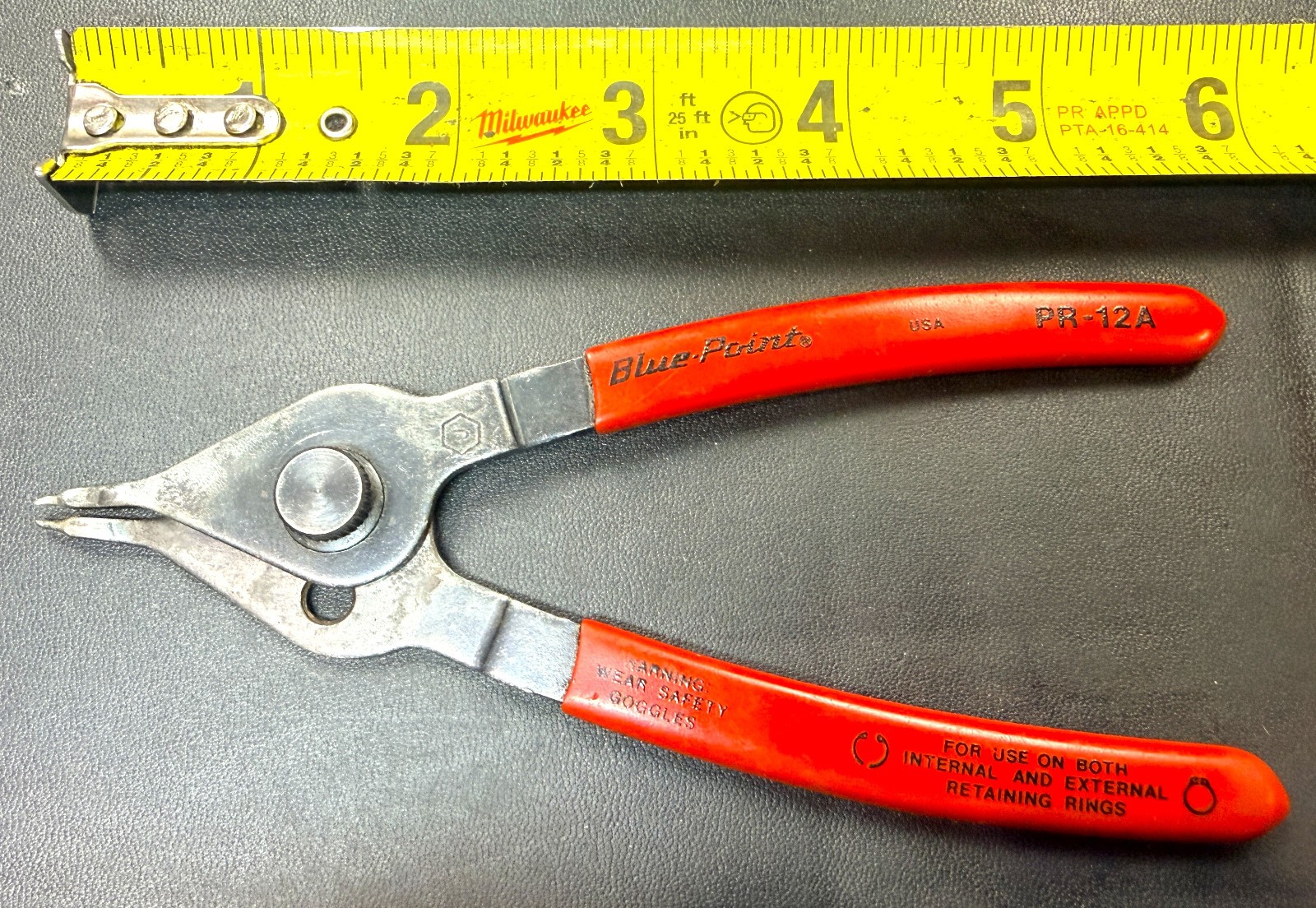 BLUE POINT  PR-12A  6-Inch Retaining Ring Pliers Straight Tip  USA