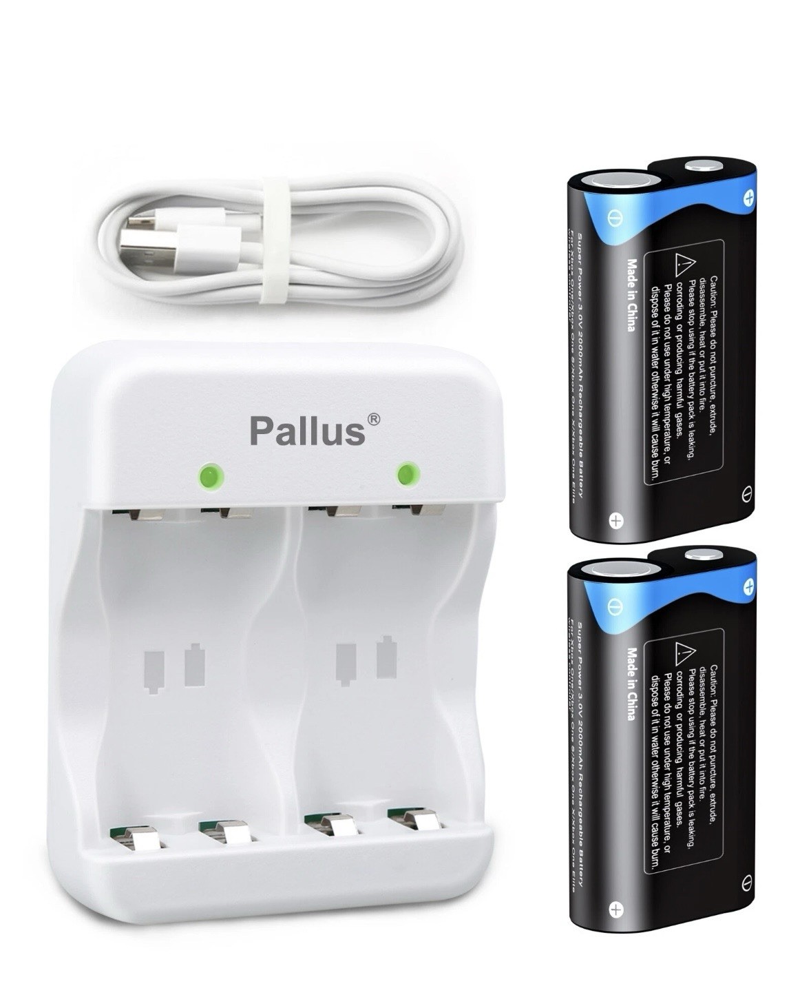 2Pack Lithium Rechargeable Xbox One Controller Battery Pack with Charger Station