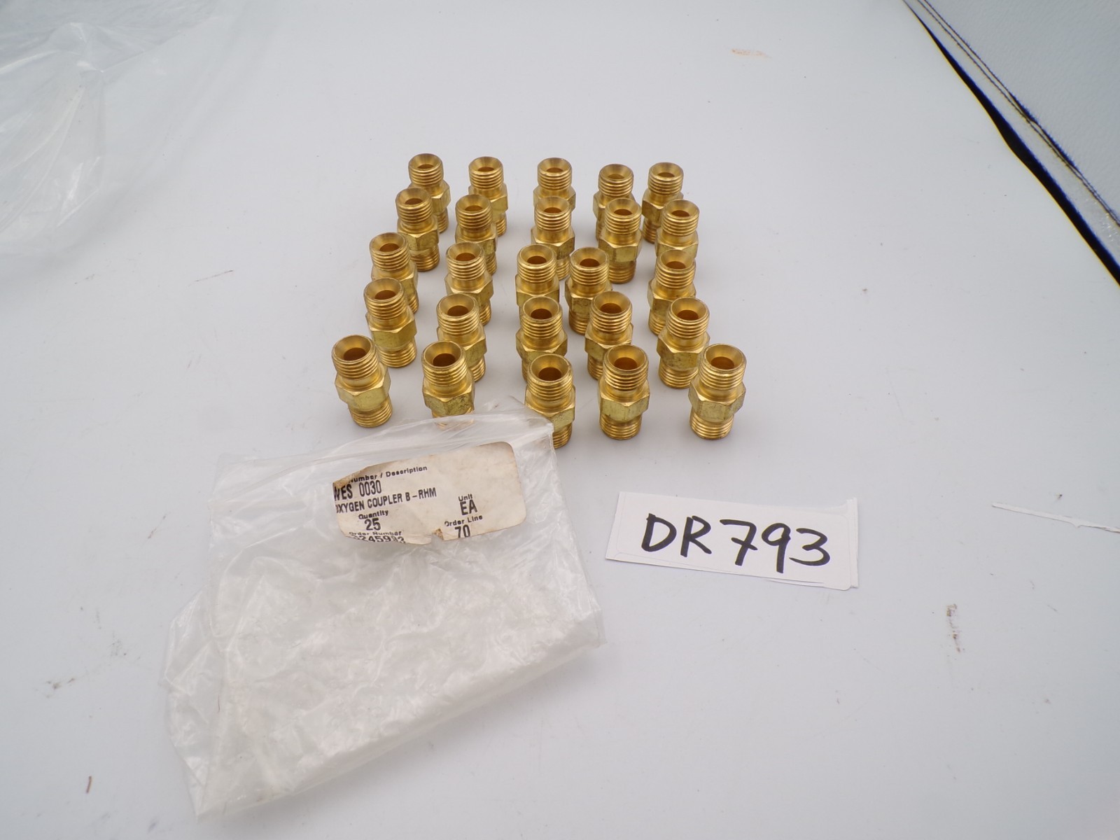 (25 Pack) Oxygen Hose Coupler Brass Size B Western Ent. 30 RHM 0030 New