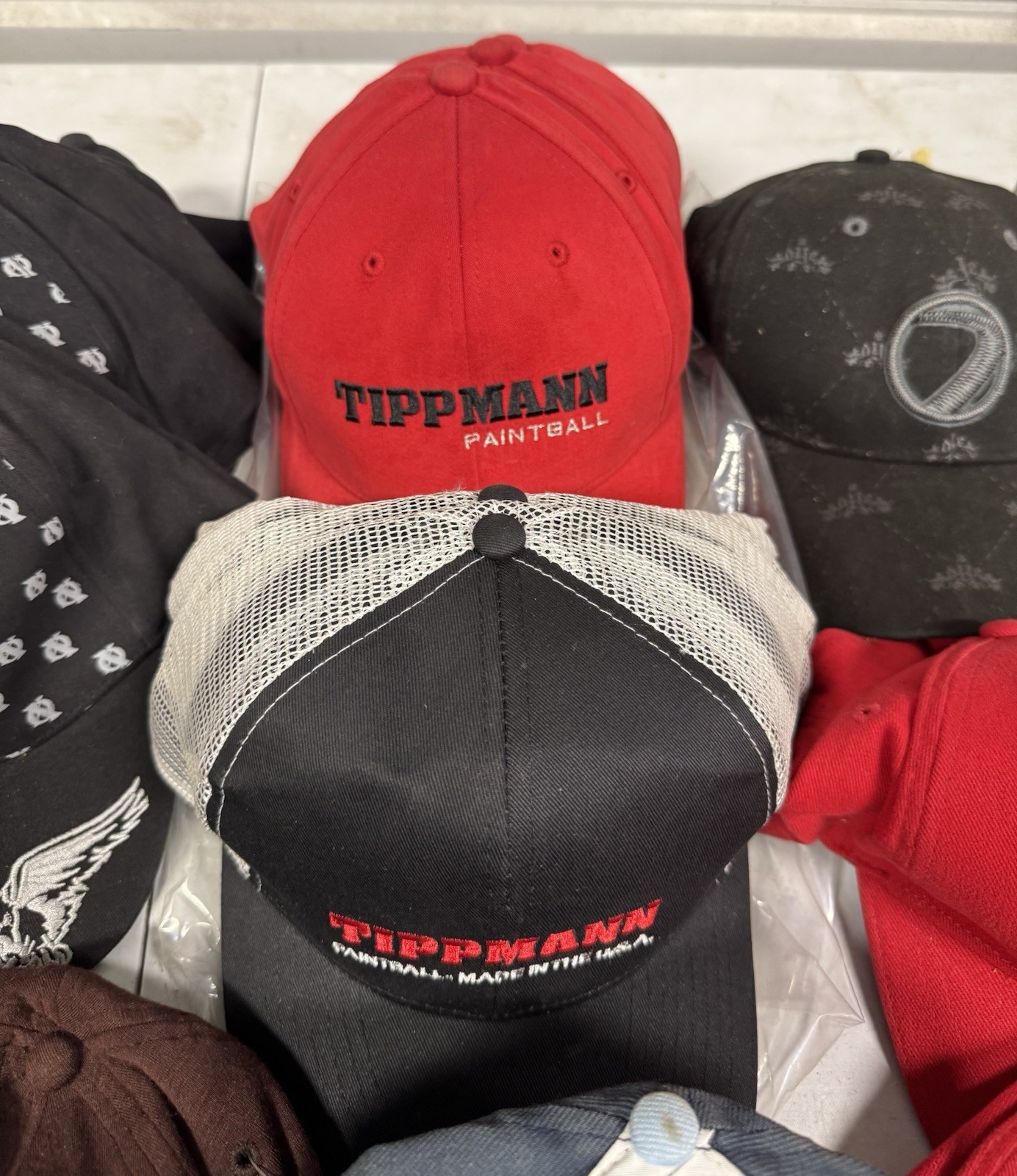 Old School Paintball Hat Lot
