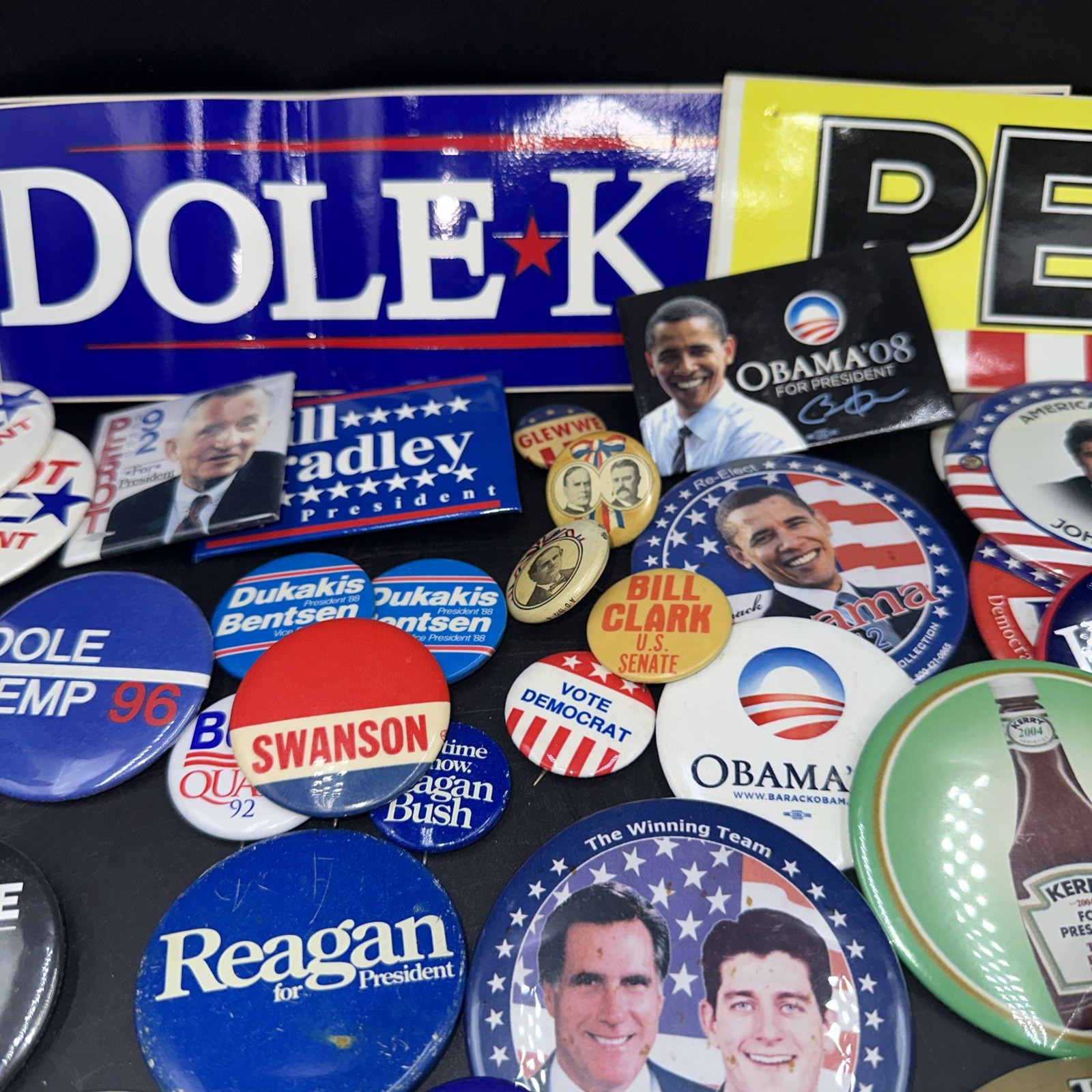 Political Collectibles Buttons Stickers Collection Lot 80’s To 10’s