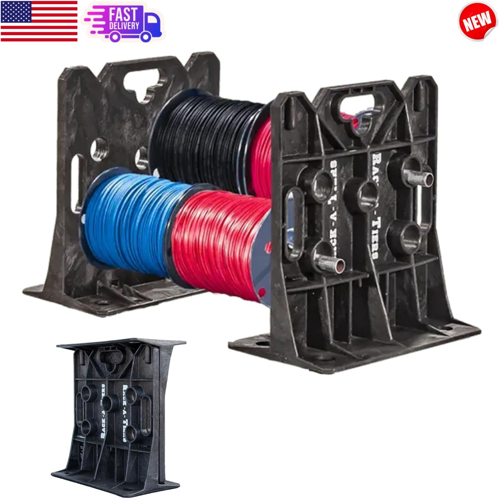 Electrical Wire Spool Dispenser Reel Cable Rack for Pulling Roll Electrician Job