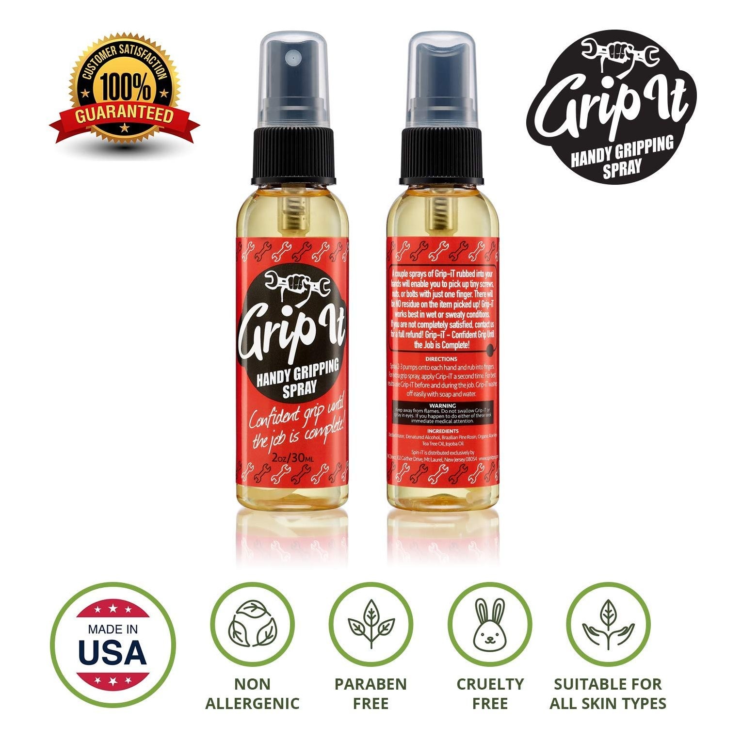 Grip-IT Hand Grip Spray 2 Oz – Pole Grip for Pole Dancing & Aerial Silk Workouts