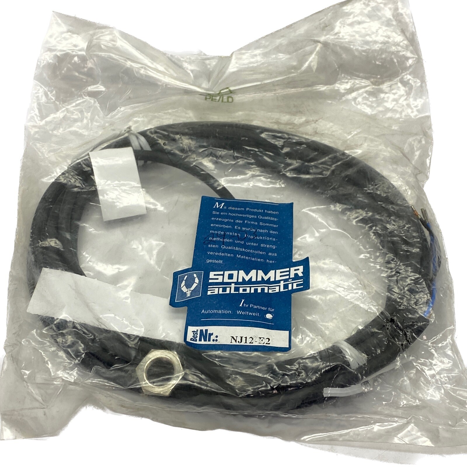 NIB Sommer Automatic Balluff 10-30VDC 2mm Range Proximity Sensor NJ12-E2