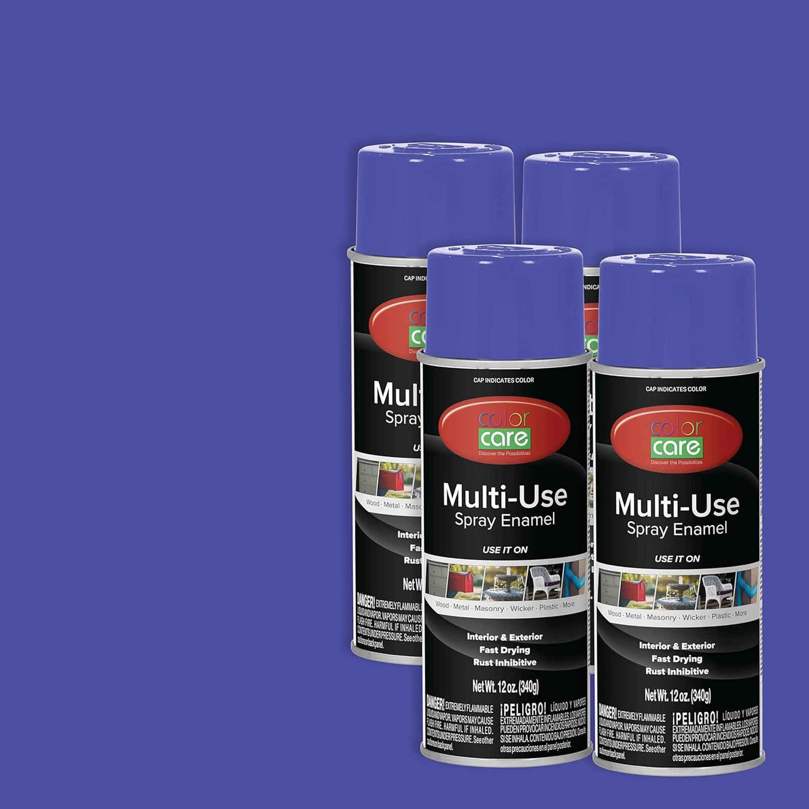 Color Care Spray Paint Purple 12 oz- 4 pack