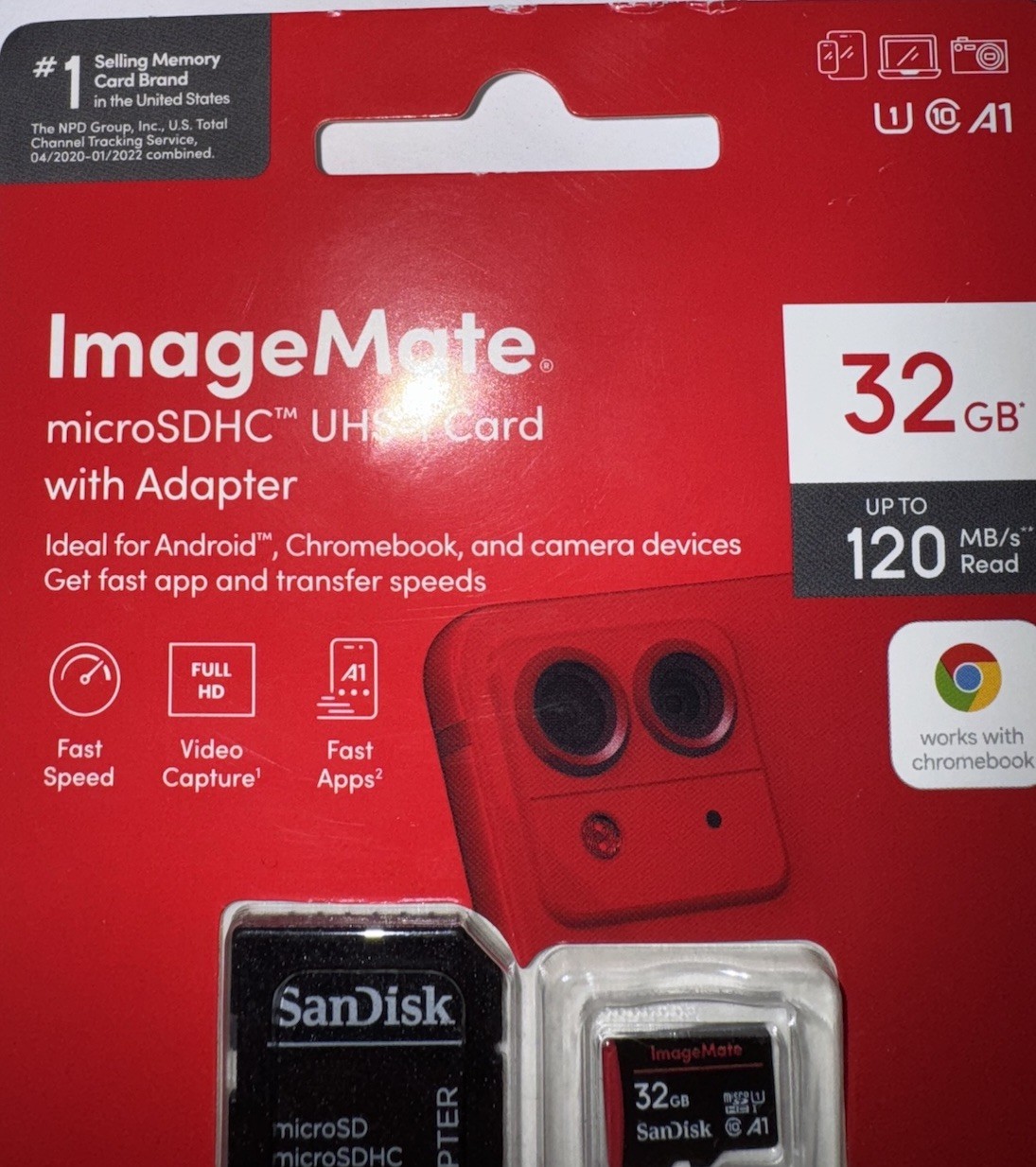SanDisk 32GB ImageMate microSDHC UHS 1 Memory Card with Adapter NEW