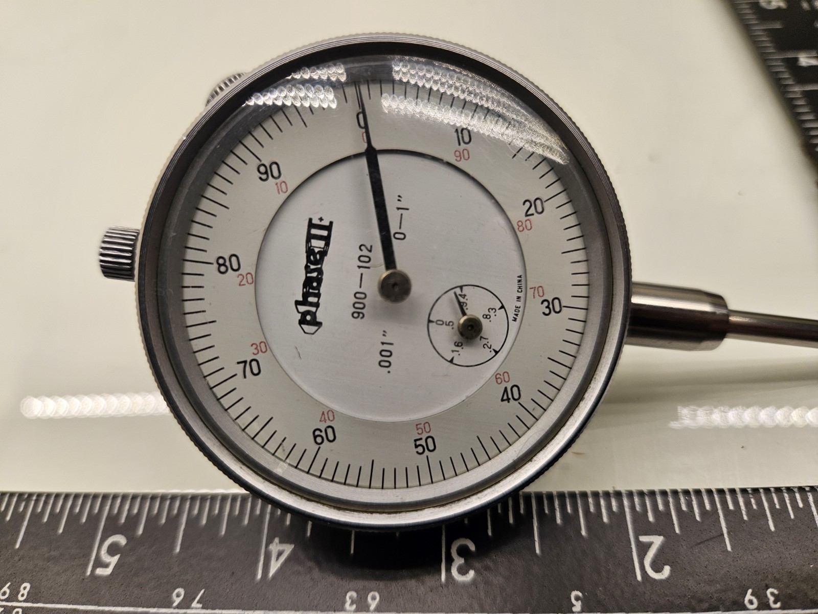 Phase II 2 Dial Indicator Gage 900-102 and indicator holder