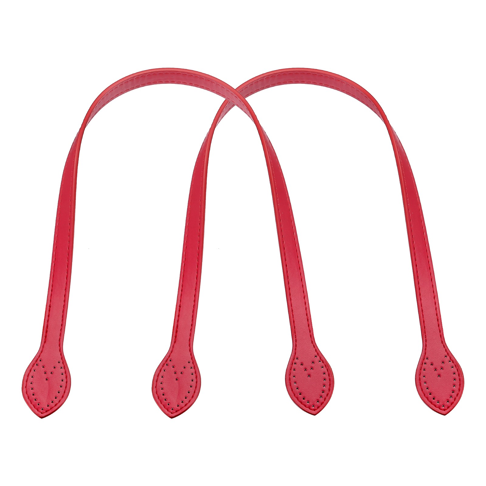 Leather Bag Handle, 2 Pcs 23.6" l 5/8" W Leather Purse Straps, Red