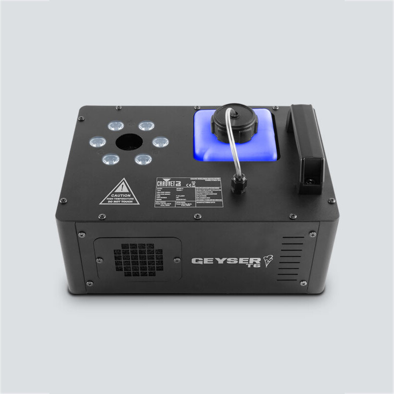Mint Chauvet DJ Geyser T6 Vertical Fog Machine with Tri-Color (RGB) LED Up-Light