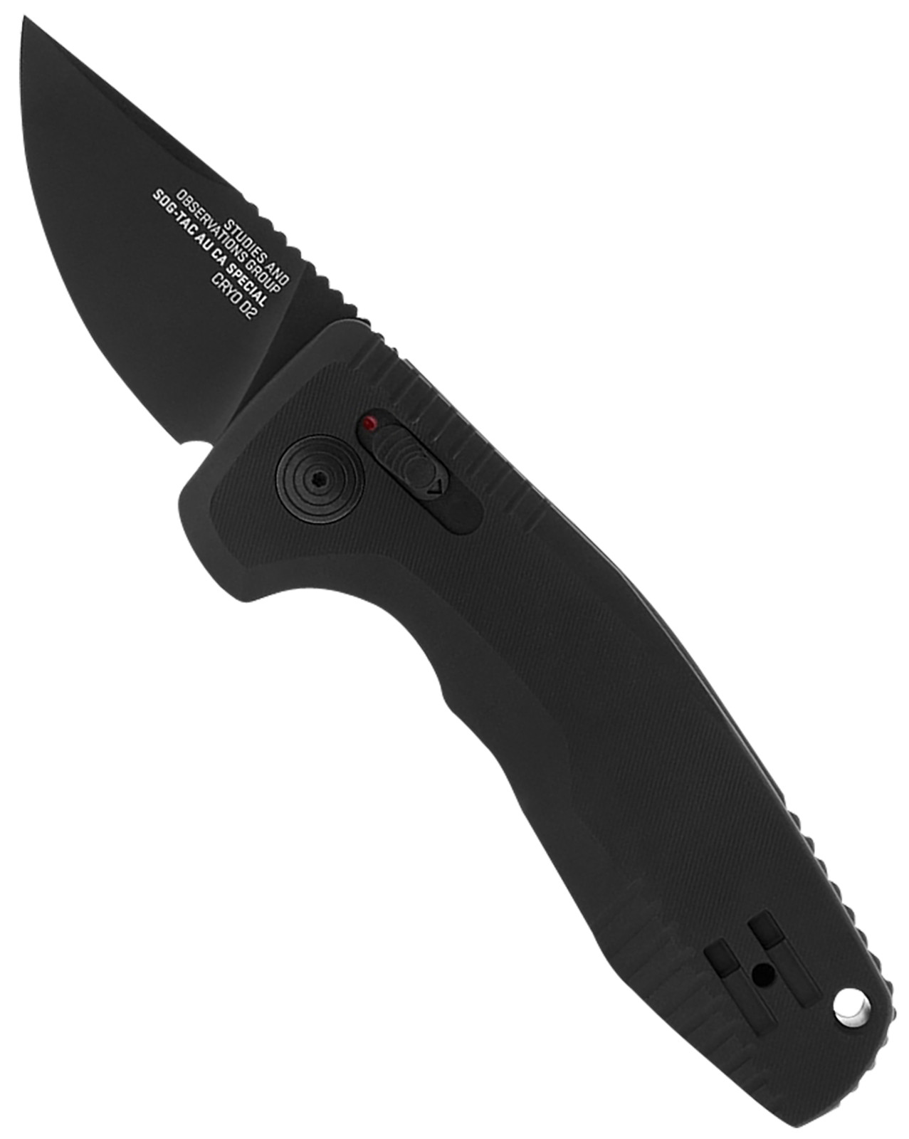 S.O.G SOG12250157 Prohen XR 3.35" Folding Drop Point Plain Black TiNi Cryo D2